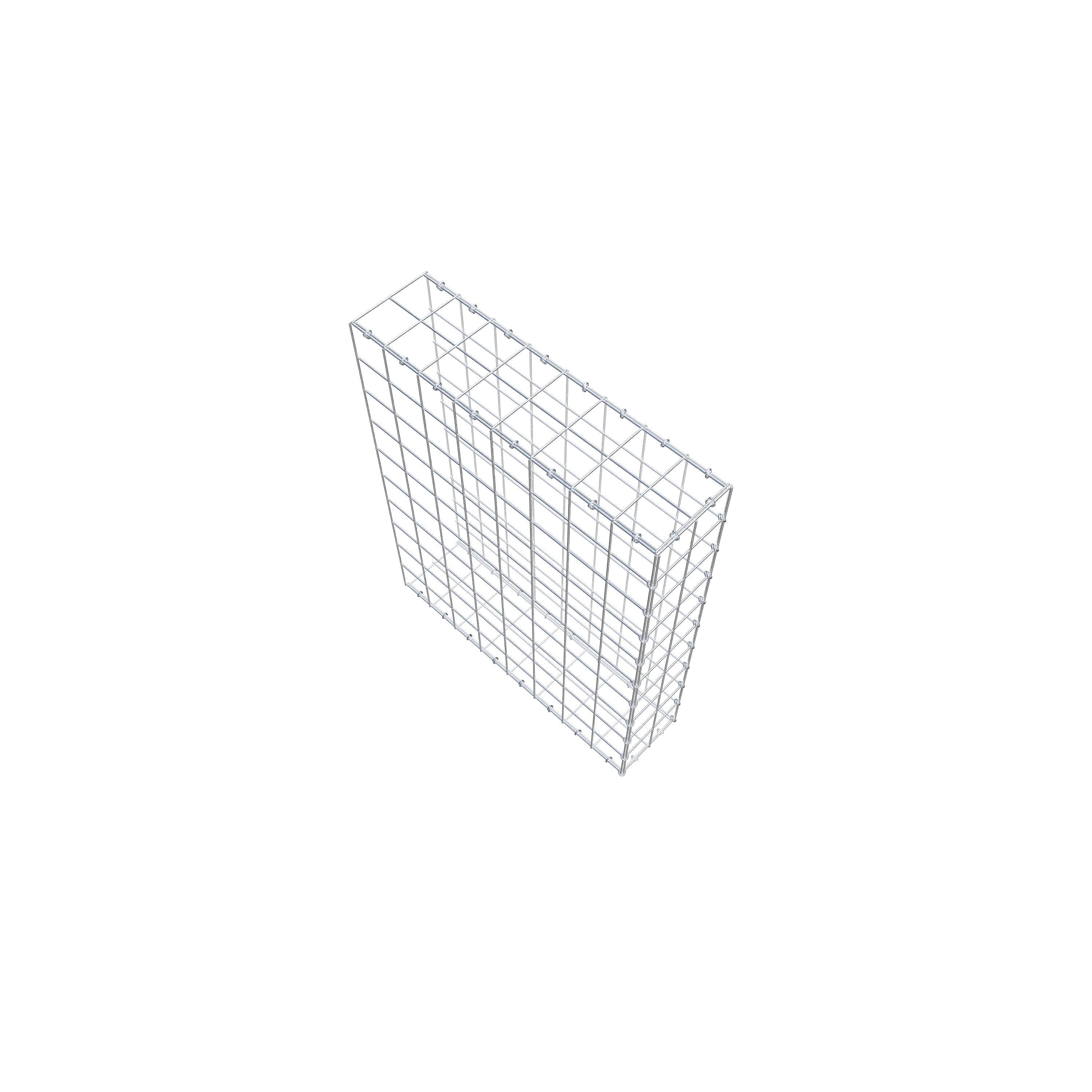 Gabion monté type 2 100 cm x 80 cm x 20 cm (L x H x P), maillage 10 cm x 10 cm, anneau en C