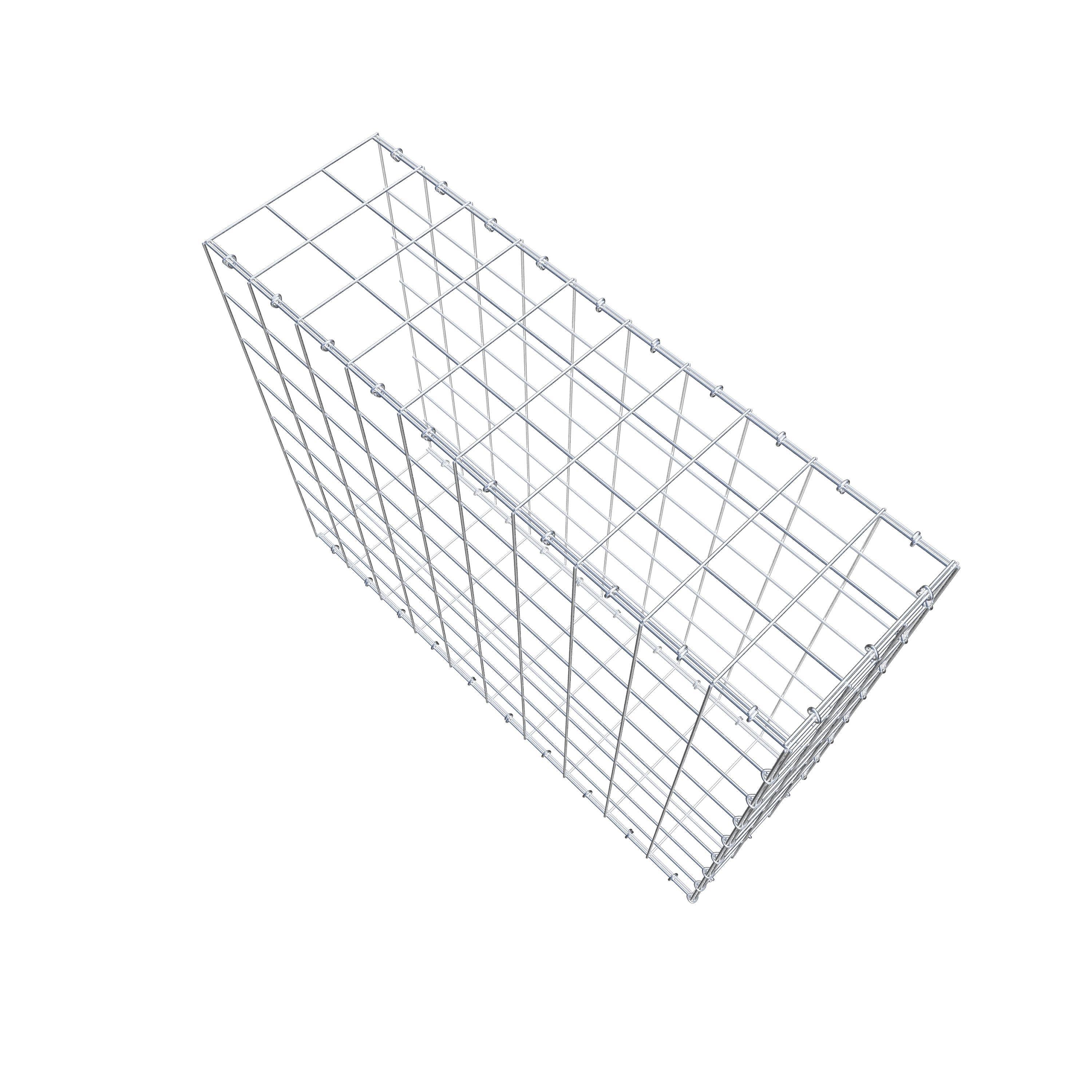 Type 2 oplegkorf 100 cm x 80 cm x 30 cm (L x H x D), maaswijdte 10 cm x 10 cm, C-ring