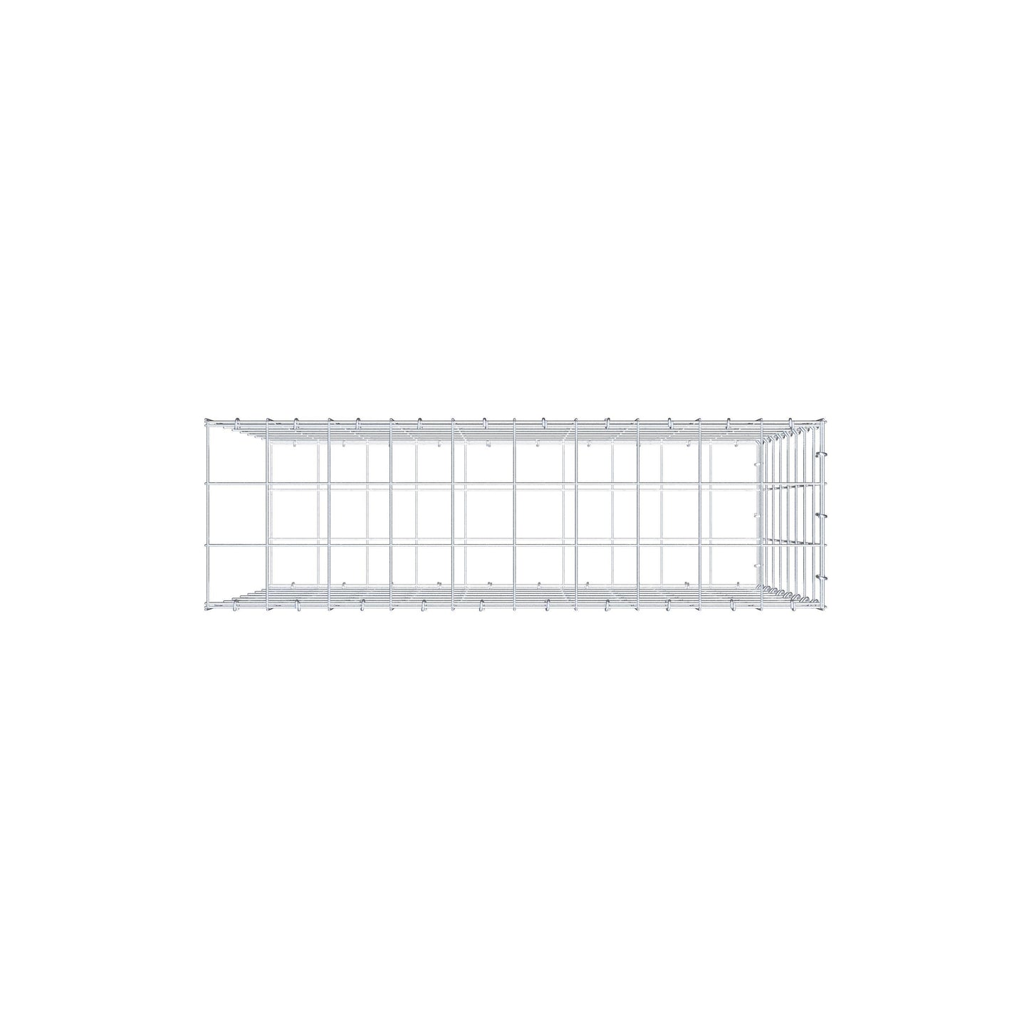 Anbaugabione Typ 2 100 cm x 80 cm x 30 cm (L x H x T), Maschenweite 10 cm x 10 cm, C-Ring