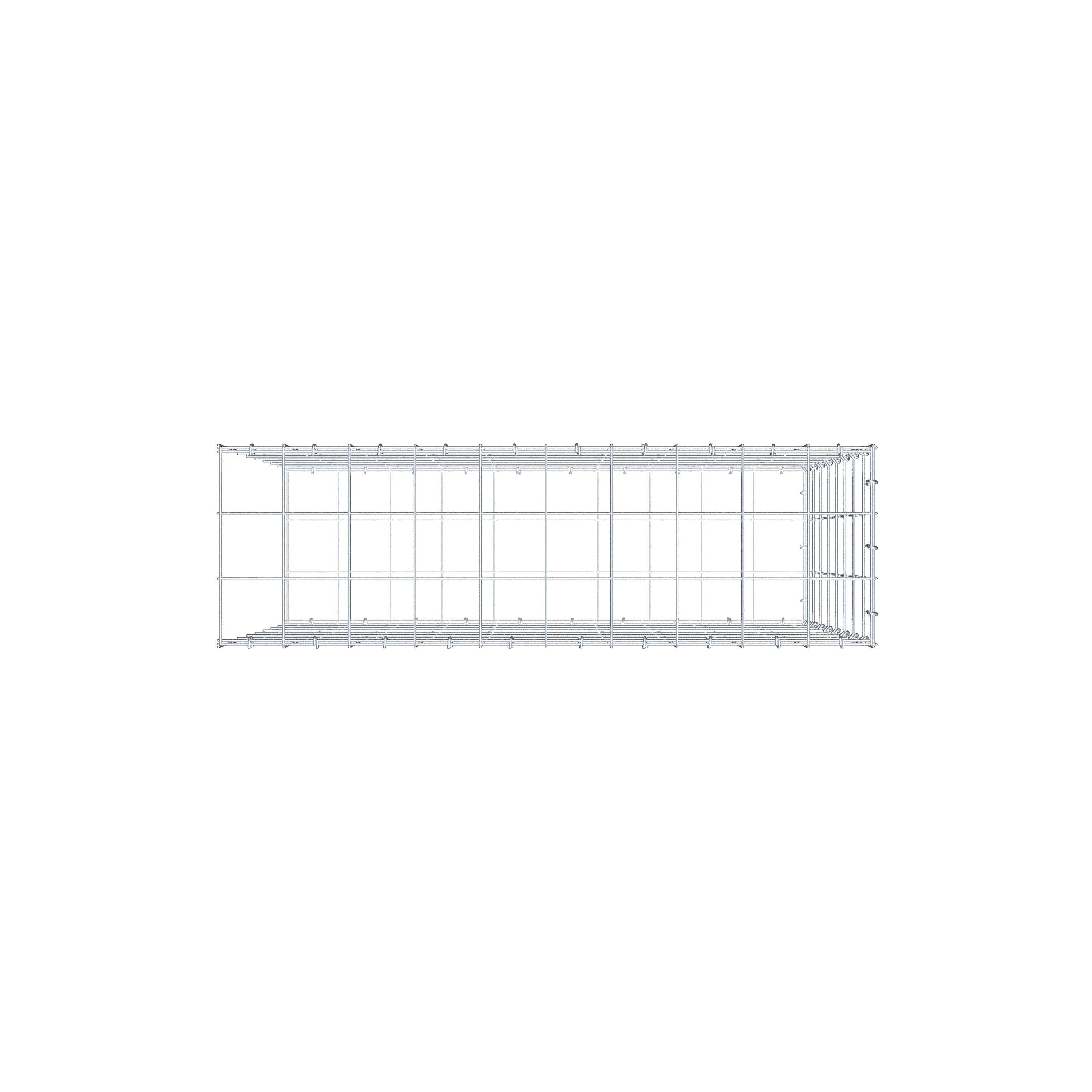 Anbaugabione Typ 2 100 cm x 80 cm x 30 cm (L x H x T), Maschenweite 10 cm x 10 cm, C-Ring