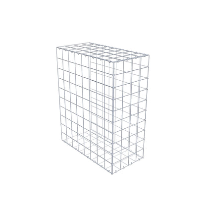 Typ 2 påbyggnadsgabion 100 cm x 80 cm x 40 cm (L x H x D), maskstorlek 10 cm x 10 cm, C-ring