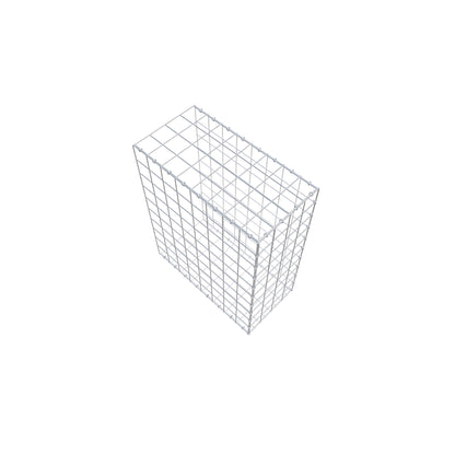 Typ 2 påbyggnadsgabion 100 cm x 80 cm x 40 cm (L x H x D), maskstorlek 10 cm x 10 cm, C-ring