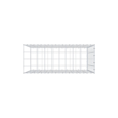 Typ 2 påbyggnadsgabion 100 cm x 80 cm x 40 cm (L x H x D), maskstorlek 10 cm x 10 cm, C-ring