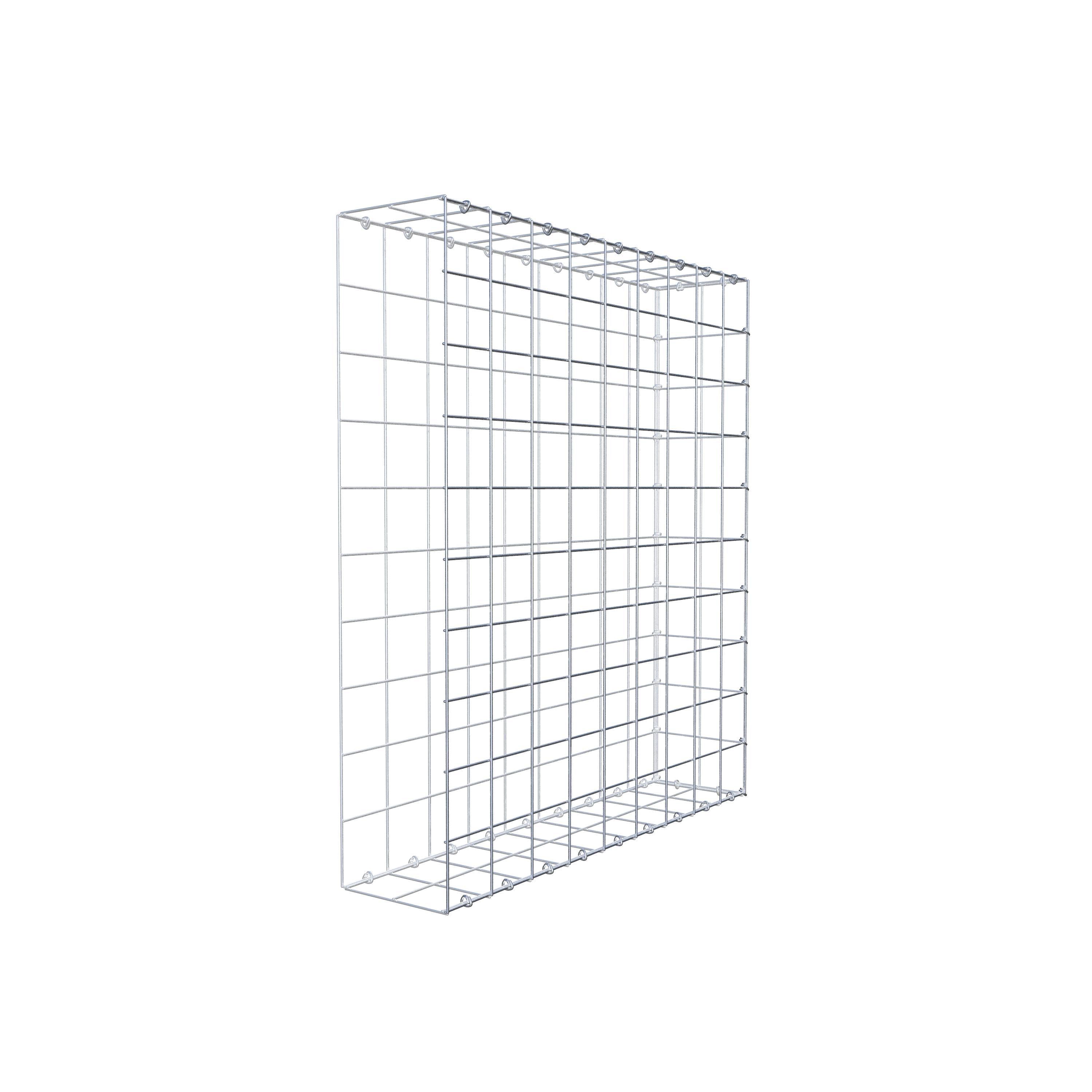 Gabion monté type 2 100 cm x 90 cm x 20 cm (L x H x P), maillage 10 cm x 10 cm, anneau en C