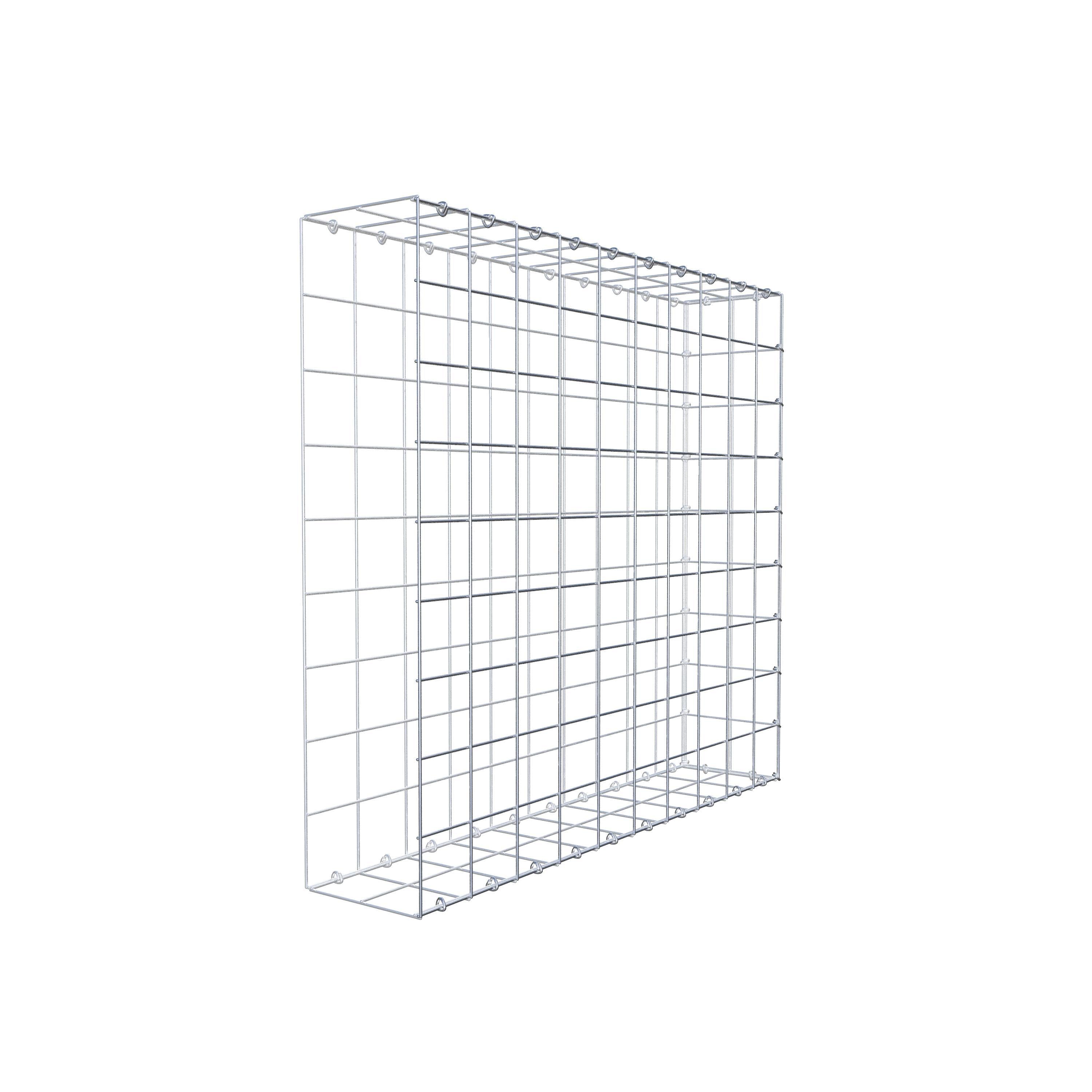 Gabion monté type 2 100 cm x 90 cm x 20 cm (L x H x P), maillage 10 cm x 10 cm, anneau en C