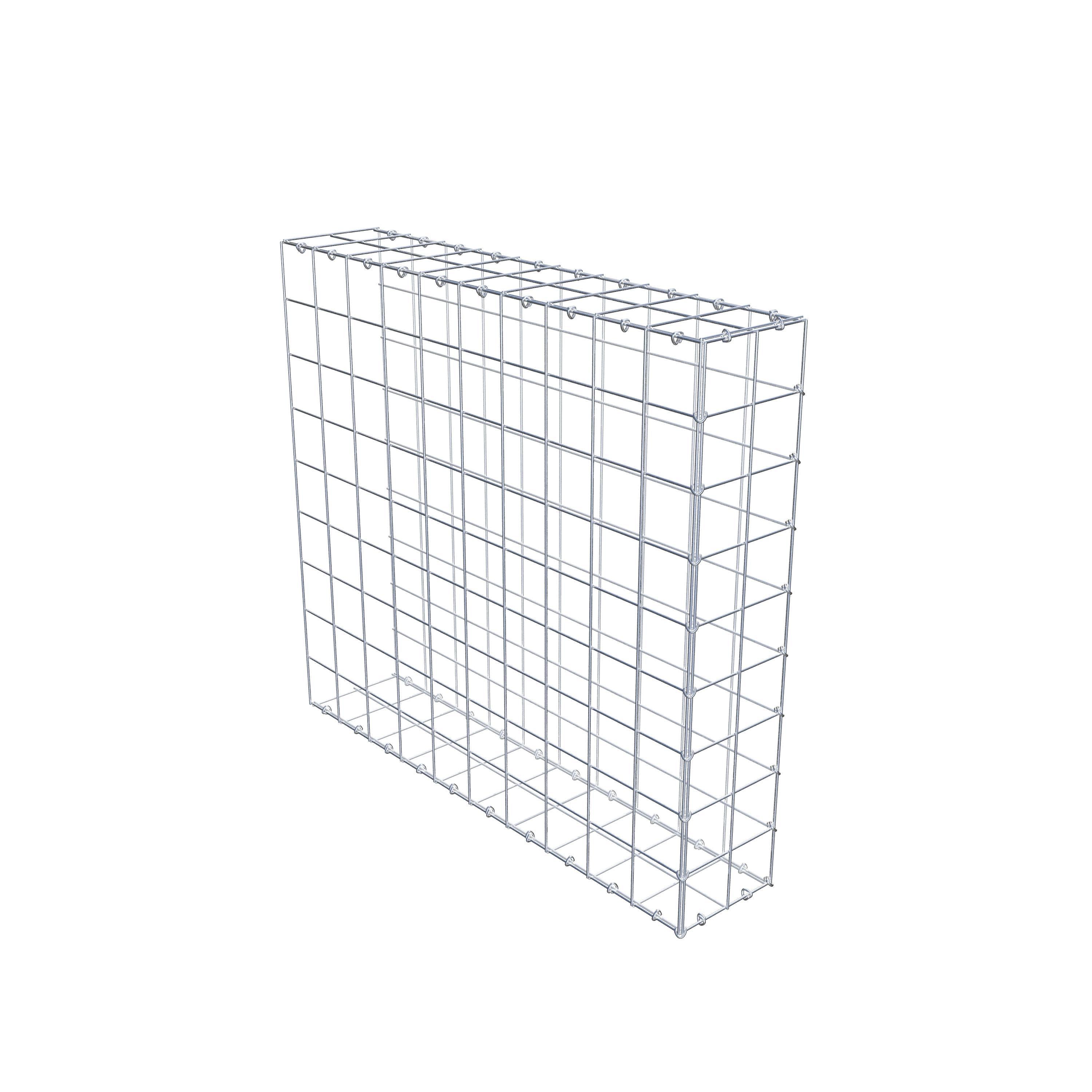 Gabion monté type 2 100 cm x 90 cm x 20 cm (L x H x P), maillage 10 cm x 10 cm, anneau en C