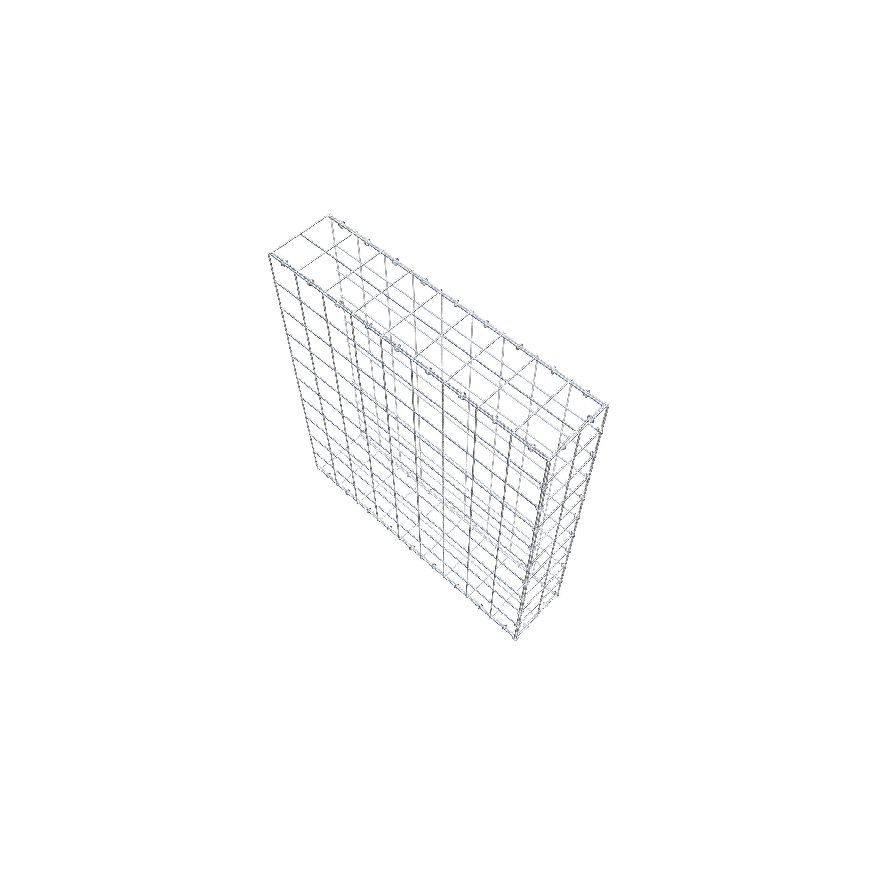 Gabion monté type 2 100 cm x 90 cm x 20 cm (L x H x P), maillage 10 cm x 10 cm, anneau en C