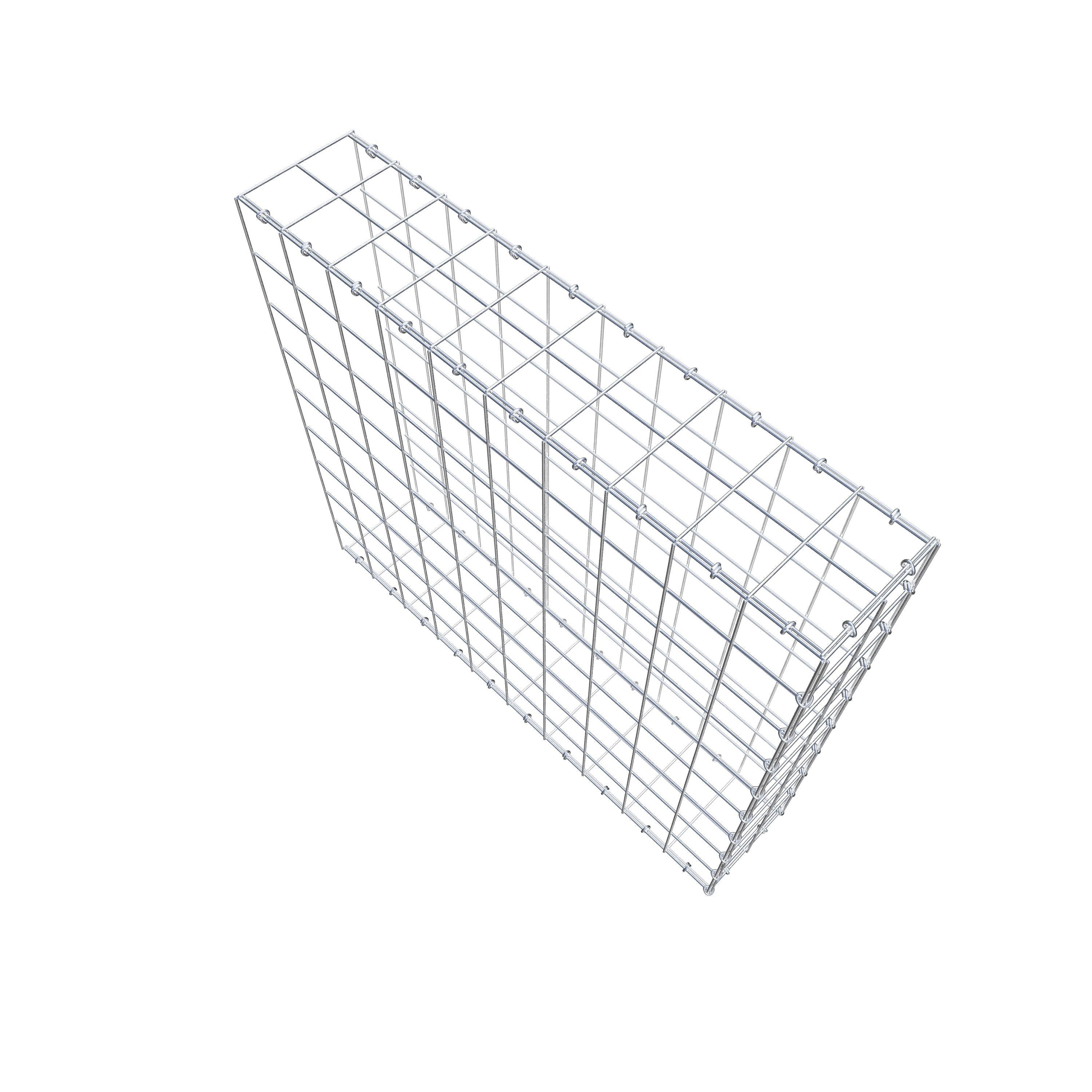 Gabion monté type 2 100 cm x 90 cm x 20 cm (L x H x P), maillage 10 cm x 10 cm, anneau en C