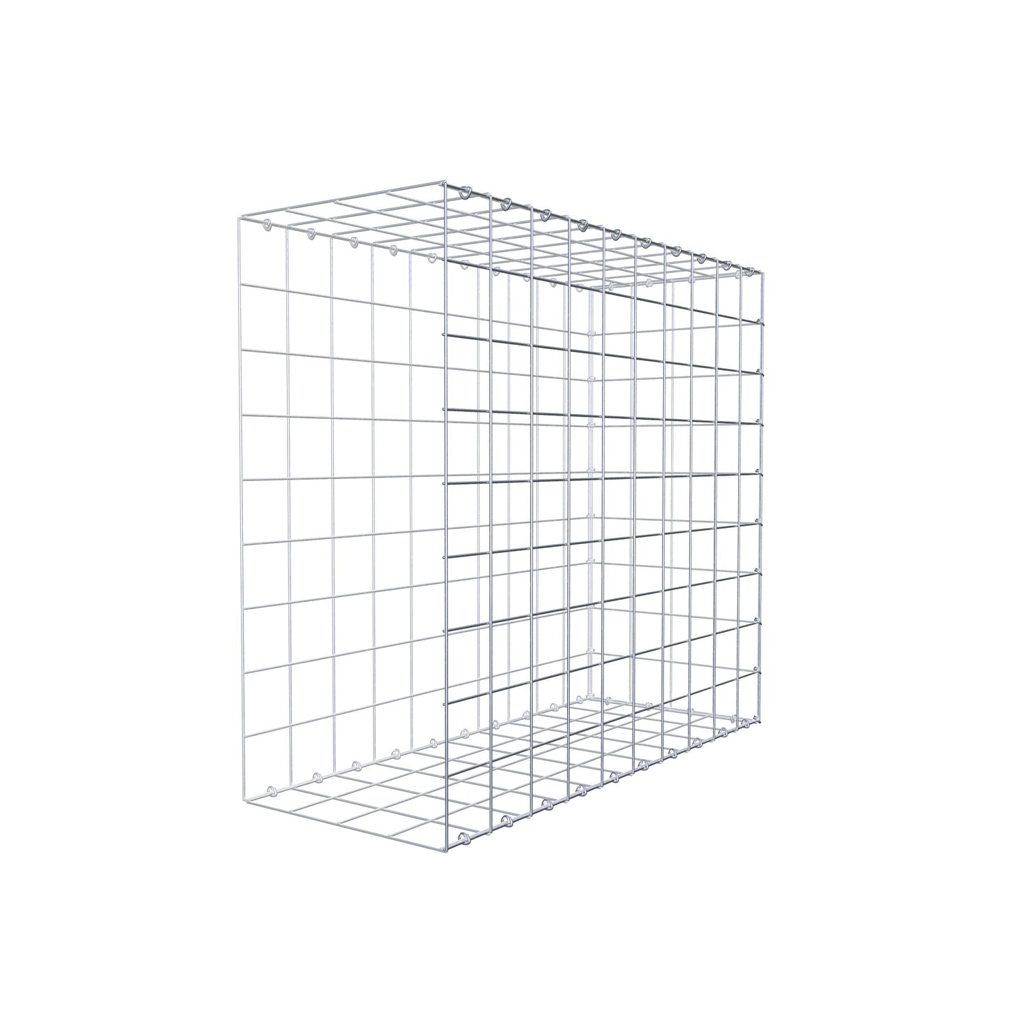 Monteret gabion type 2 100 cm x 90 cm x 40 cm (L x H x D), maskestørrelse 10 cm x 10 cm, C-ring