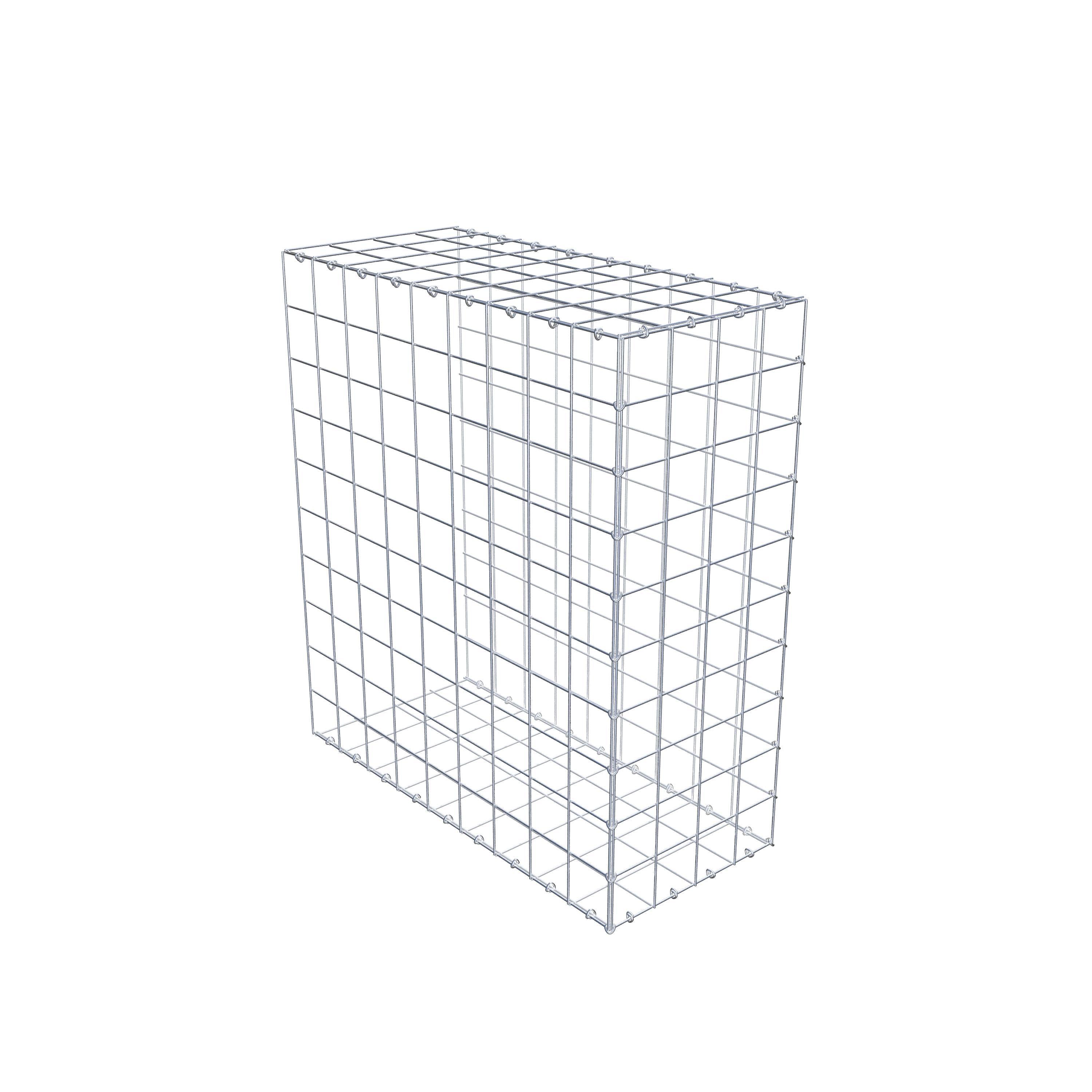 Gabion monté type 2 100 cm x 90 cm x 40 cm (L x H x P), maillage 10 cm x 10 cm, anneau en C