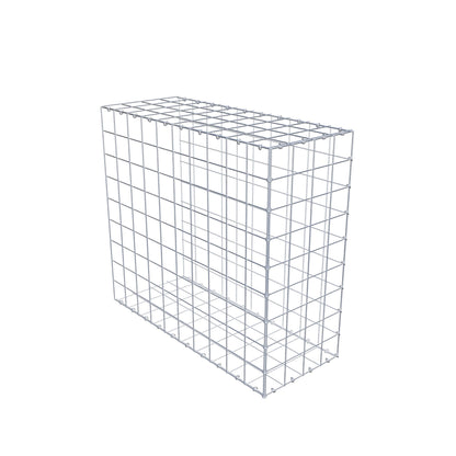 Monteret gabion type 2 100 cm x 90 cm x 40 cm (L x H x D), maskestørrelse 10 cm x 10 cm, C-ring
