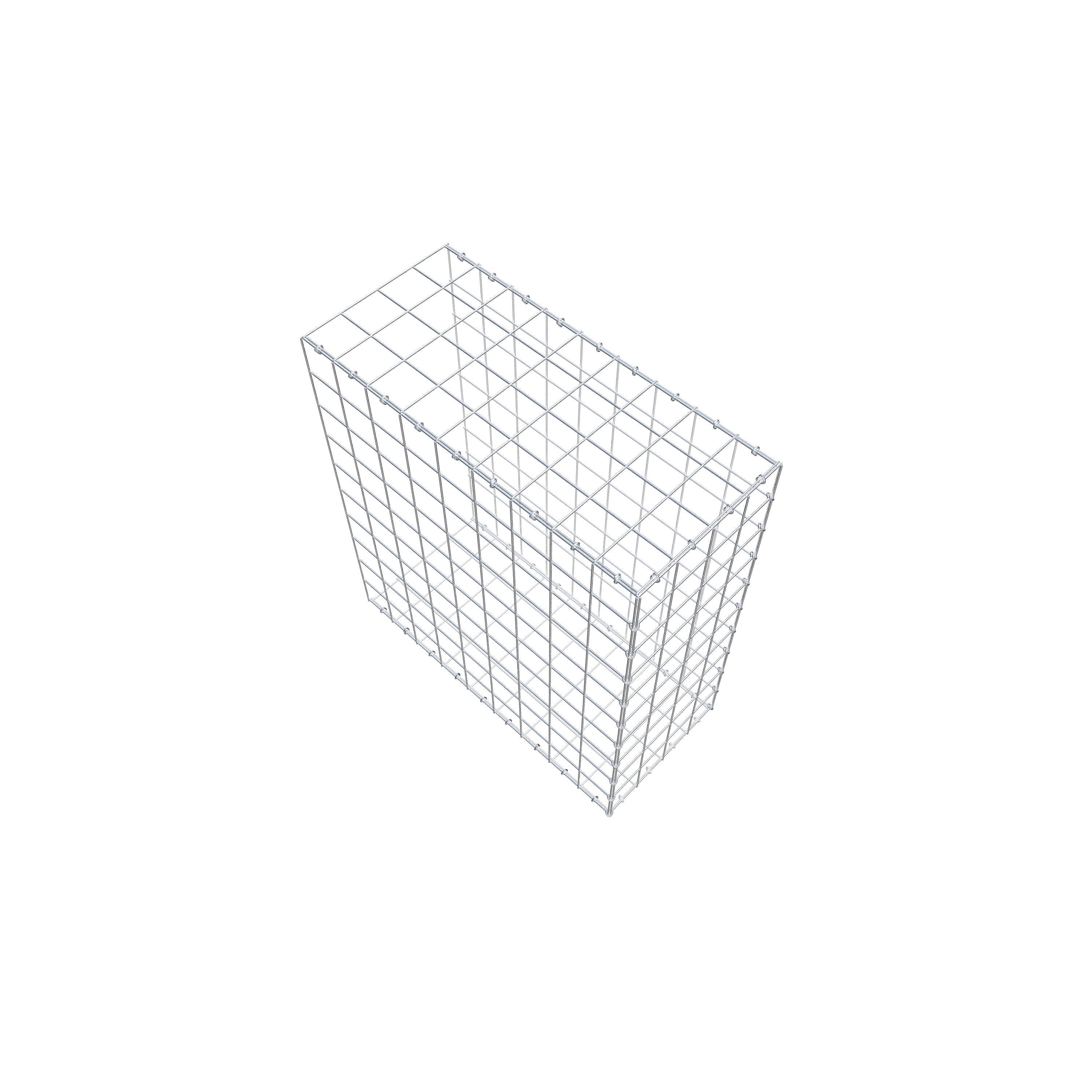 Gabion monté type 2 100 cm x 90 cm x 40 cm (L x H x P), maillage 10 cm x 10 cm, anneau en C