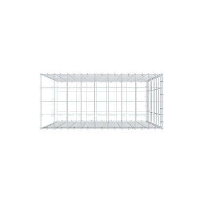 Monteret gabion type 2 100 cm x 90 cm x 40 cm (L x H x D), maskestørrelse 10 cm x 10 cm, C-ring