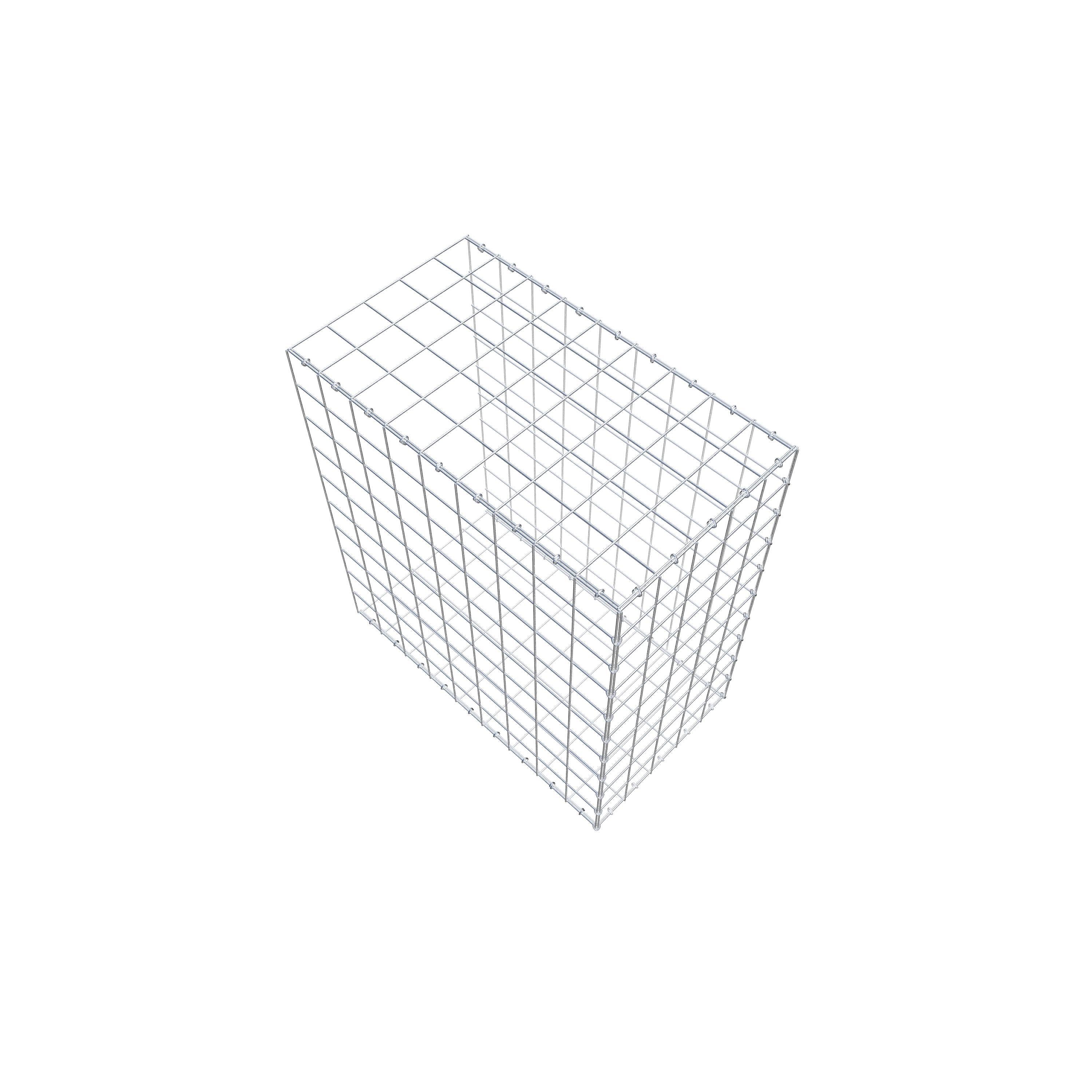 Gabion monté type 2 100 cm x 90 cm x 50 cm (L x H x P), maillage 10 cm x 10 cm, anneau en C