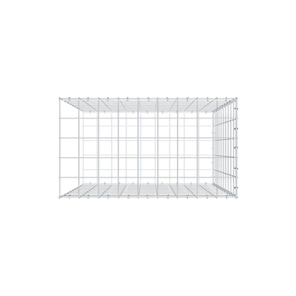 Monteret gabion type 2 100 cm x 90 cm x 50 cm (L x H x D), maskestørrelse 10 cm x 10 cm, C-ring