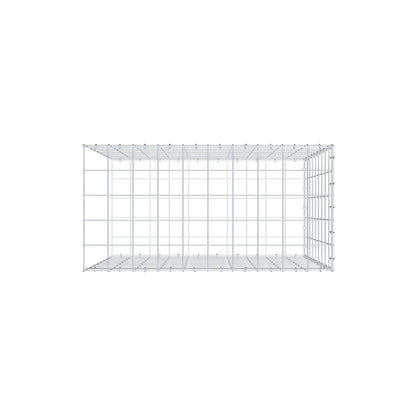 Monteret gabion type 2 100 cm x 90 cm x 50 cm (L x H x D), maskestørrelse 10 cm x 10 cm, C-ring