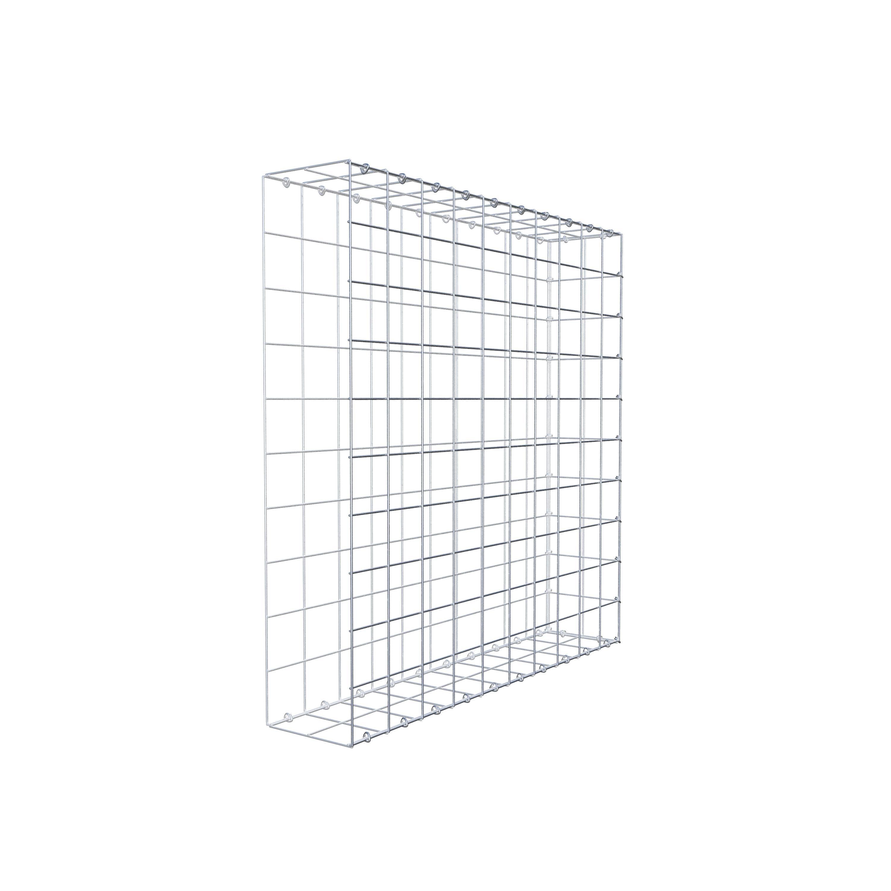 Gabion monté type 2 100 cm x 100 cm x 20 cm (L x H x P), maillage 10 cm x 10 cm, anneau en C