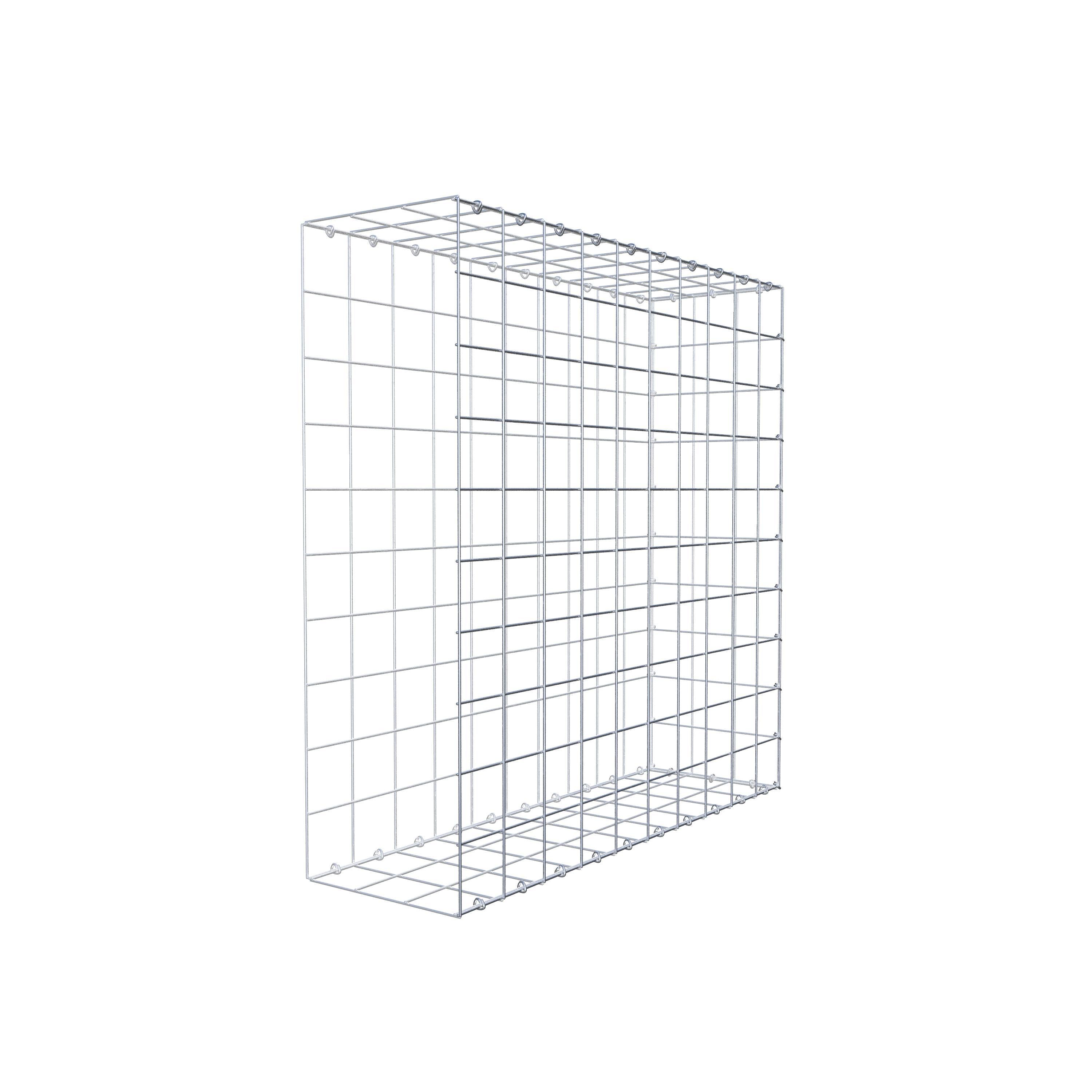 Gabion monté type 2 100 cm x 100 cm x 30 cm (L x H x P), maillage 10 cm x 10 cm, anneau en C