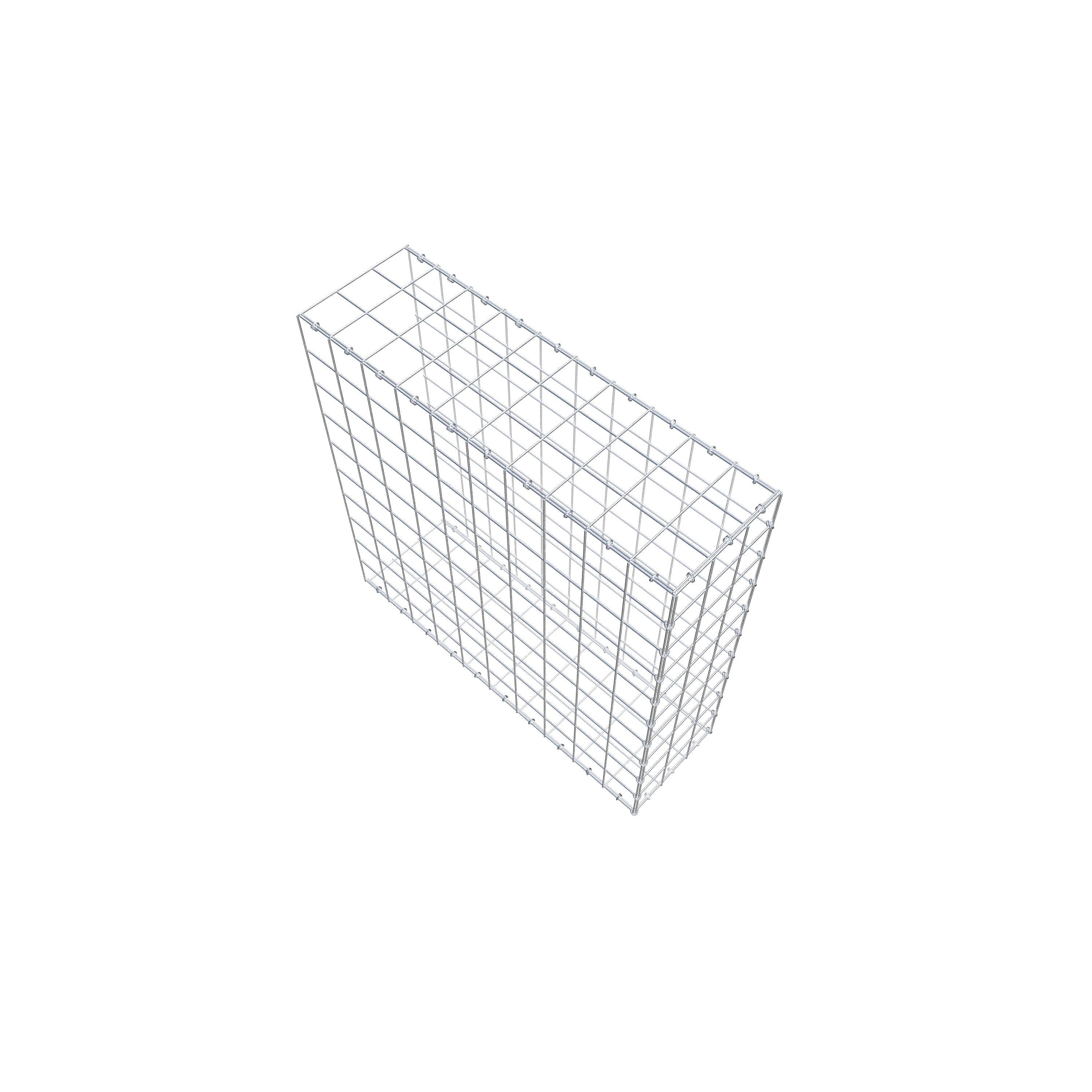 Gabion monté type 2 100 cm x 100 cm x 30 cm (L x H x P), maillage 10 cm x 10 cm, anneau en C