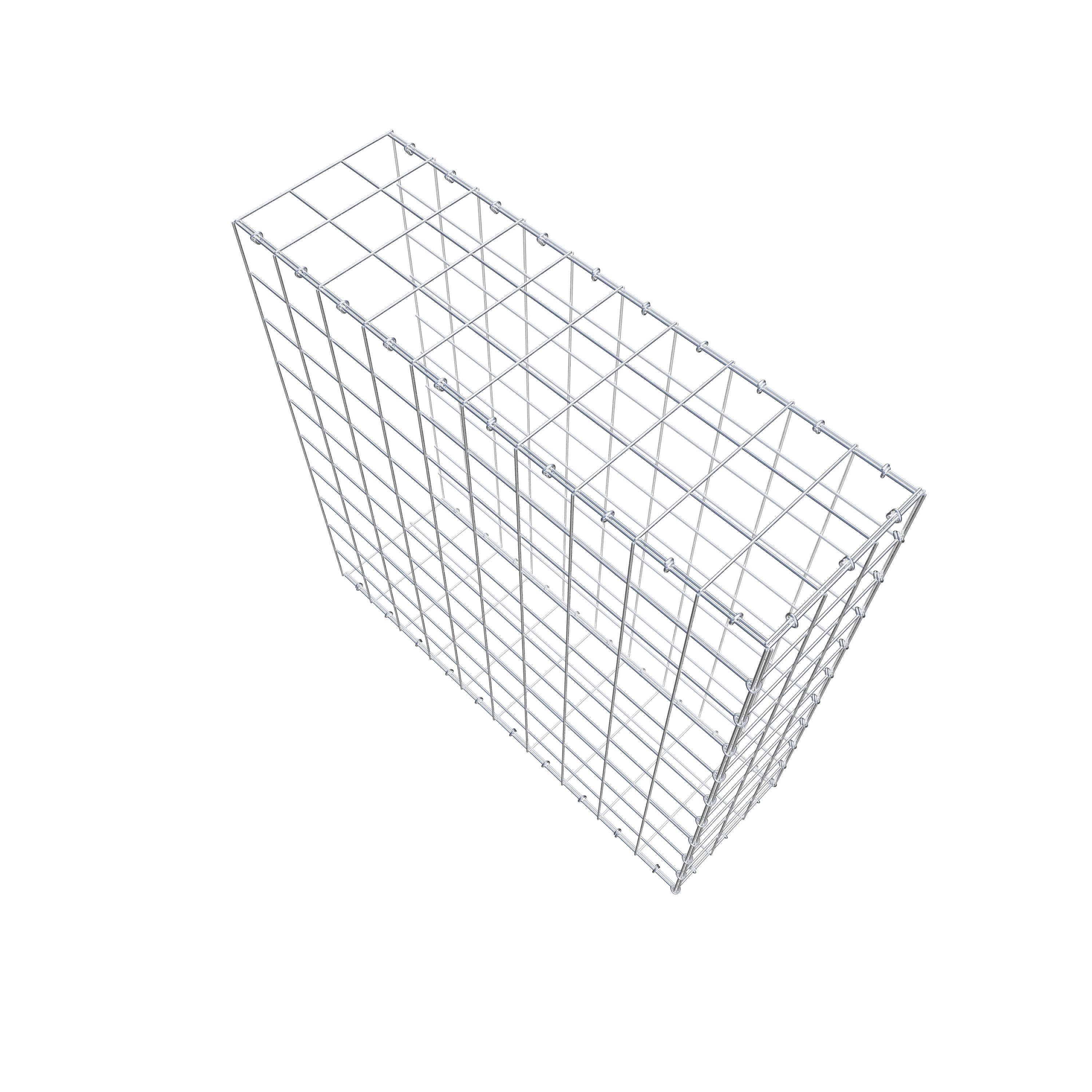 Gabion monté type 2 100 cm x 100 cm x 30 cm (L x H x P), maillage 10 cm x 10 cm, anneau en C