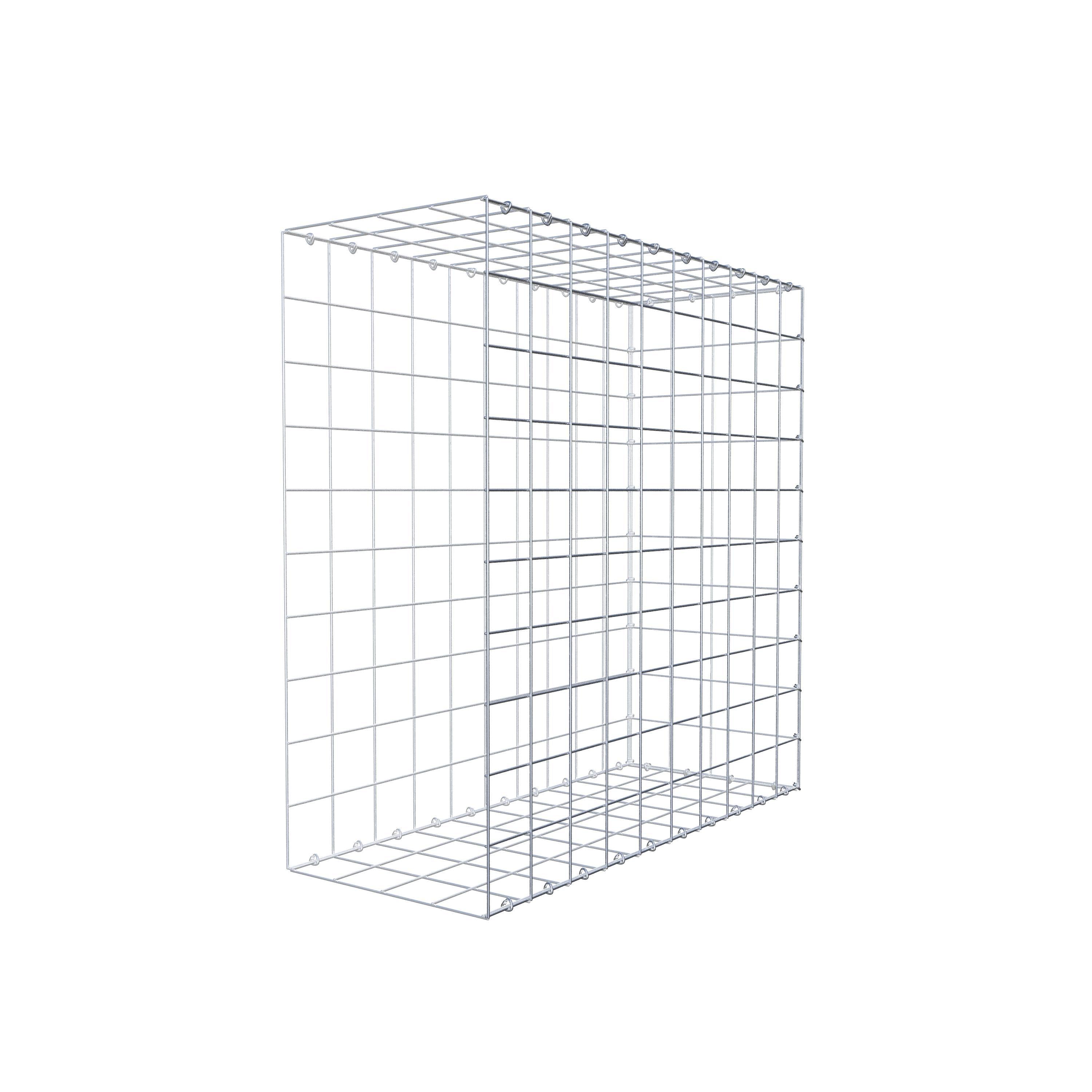 Gabion monté type 2 100 cm x 100 cm x 40 cm (L x H x P), maillage 10 cm x 10 cm, anneau en C