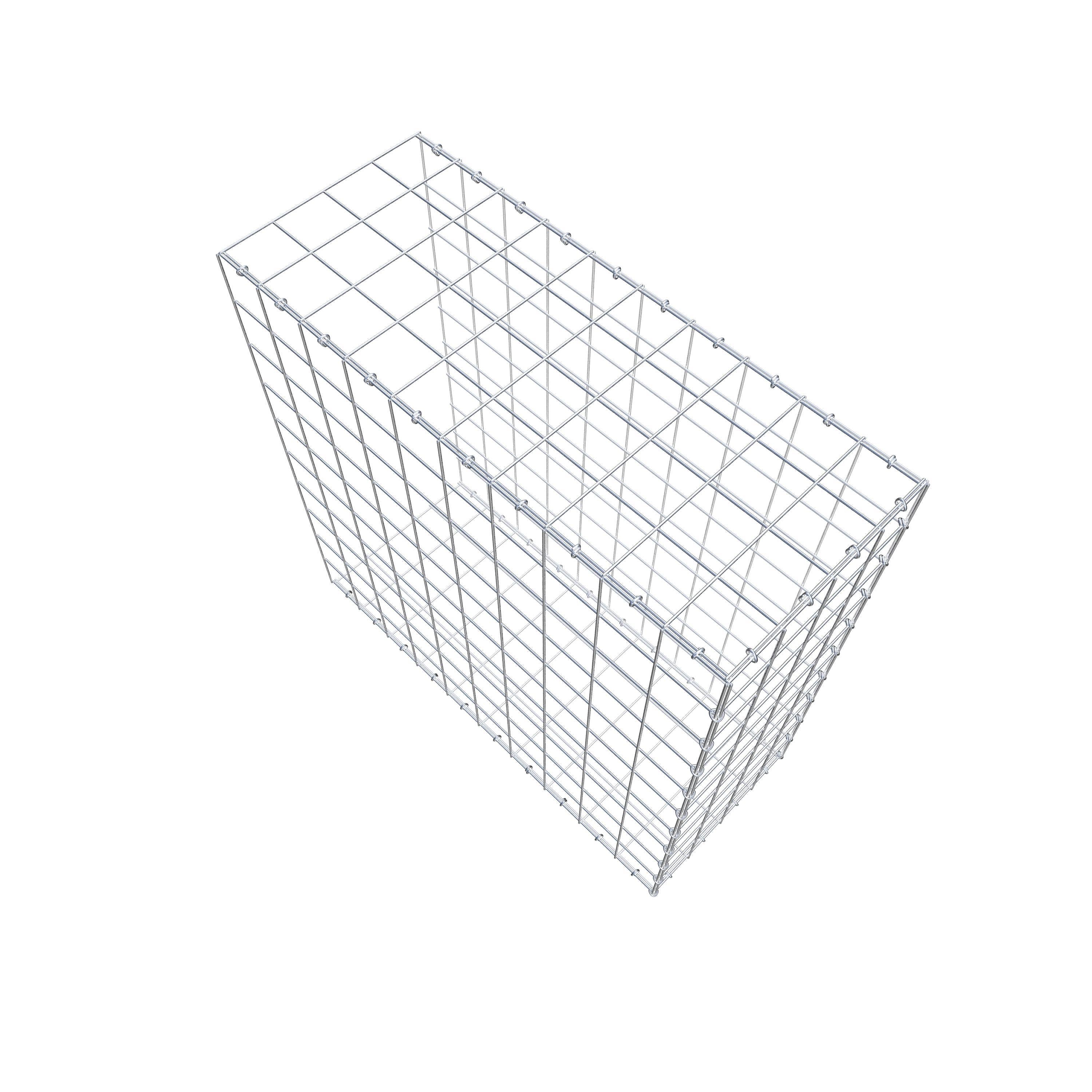 Gabion monté type 2 100 cm x 100 cm x 40 cm (L x H x P), maillage 10 cm x 10 cm, anneau en C