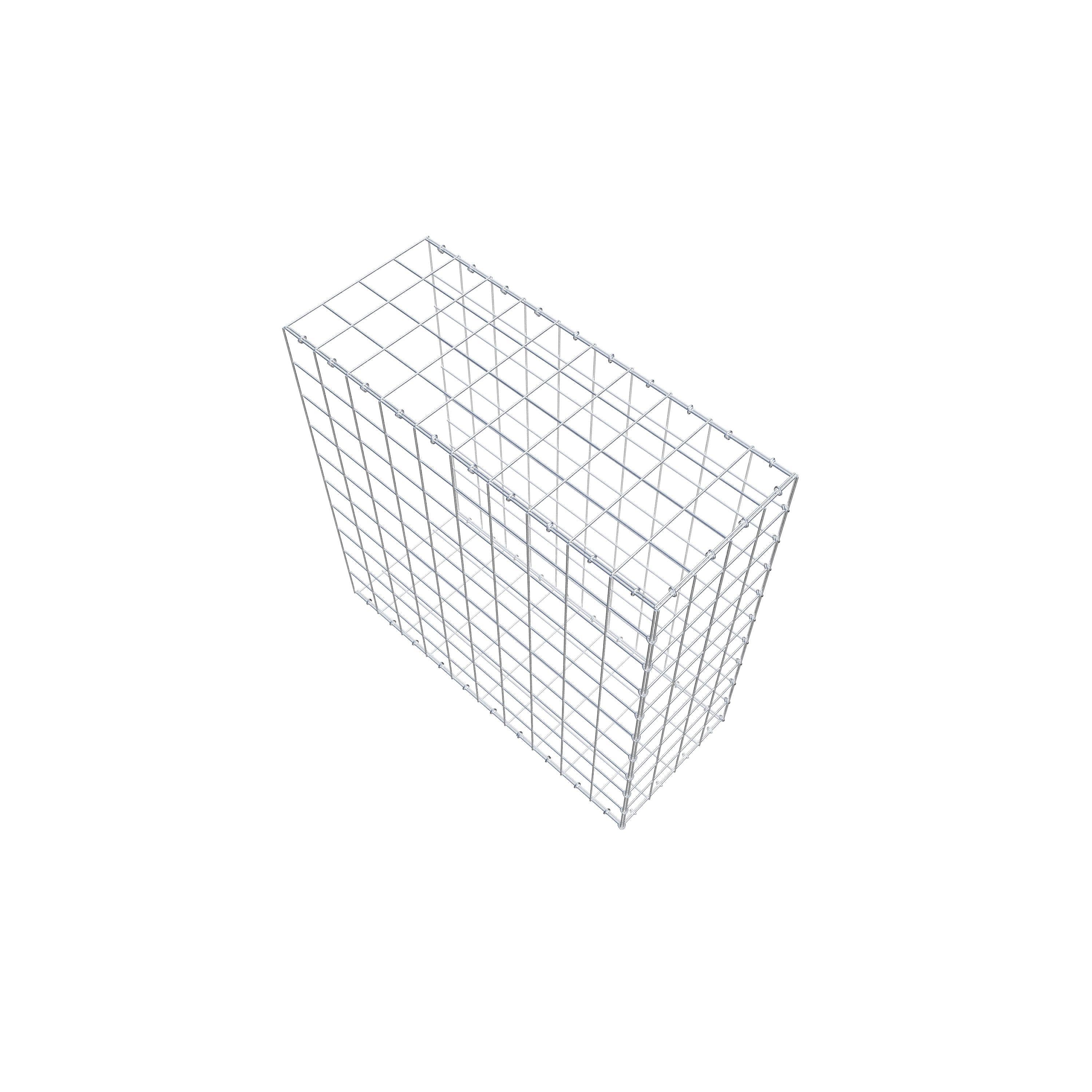 Gabion monté type 2 100 cm x 100 cm x 40 cm (L x H x P), maillage 10 cm x 10 cm, anneau en C