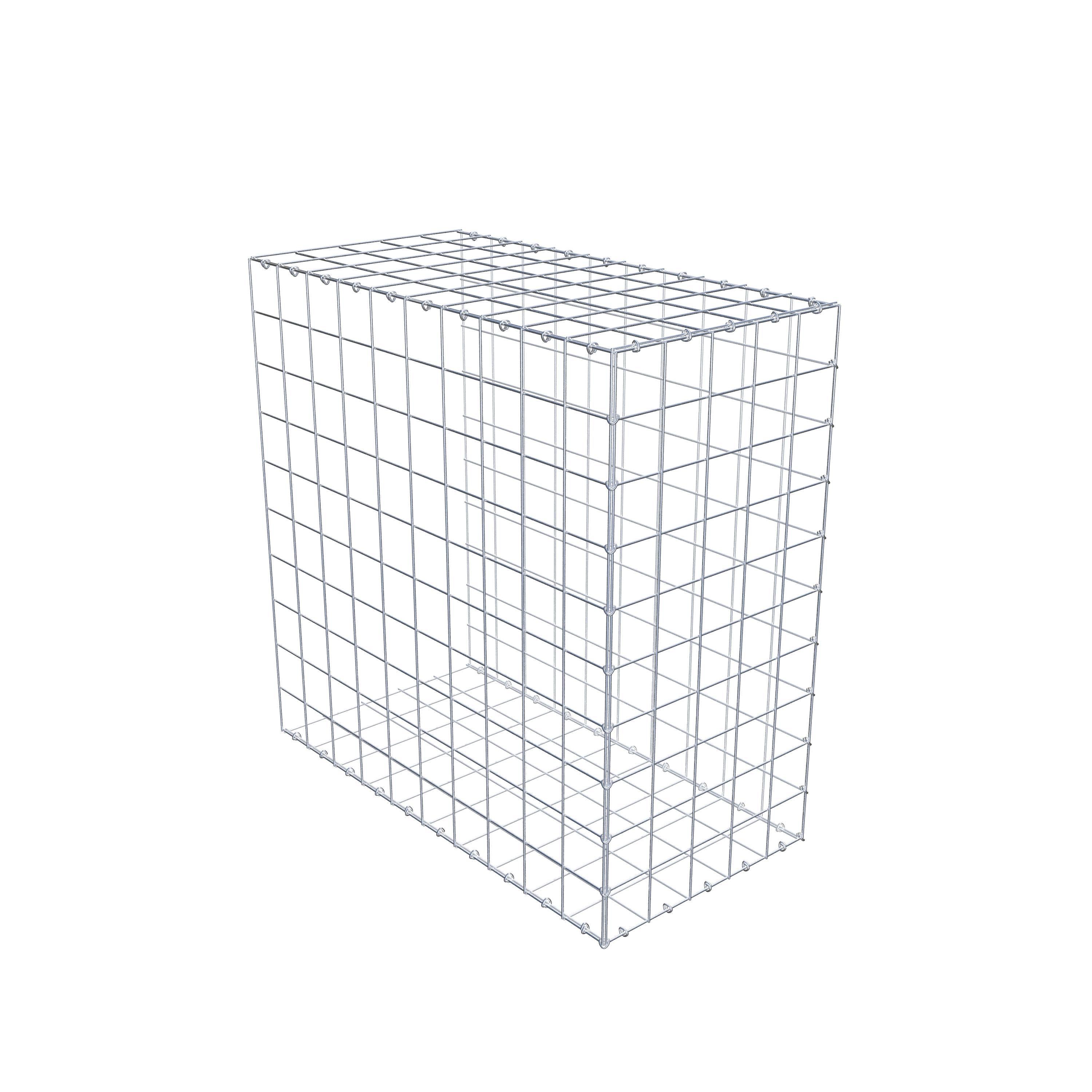 Gabion monté type 2 100 cm x 100 cm x 50 cm (L x H x P), maillage 10 cm x 10 cm, anneau en C