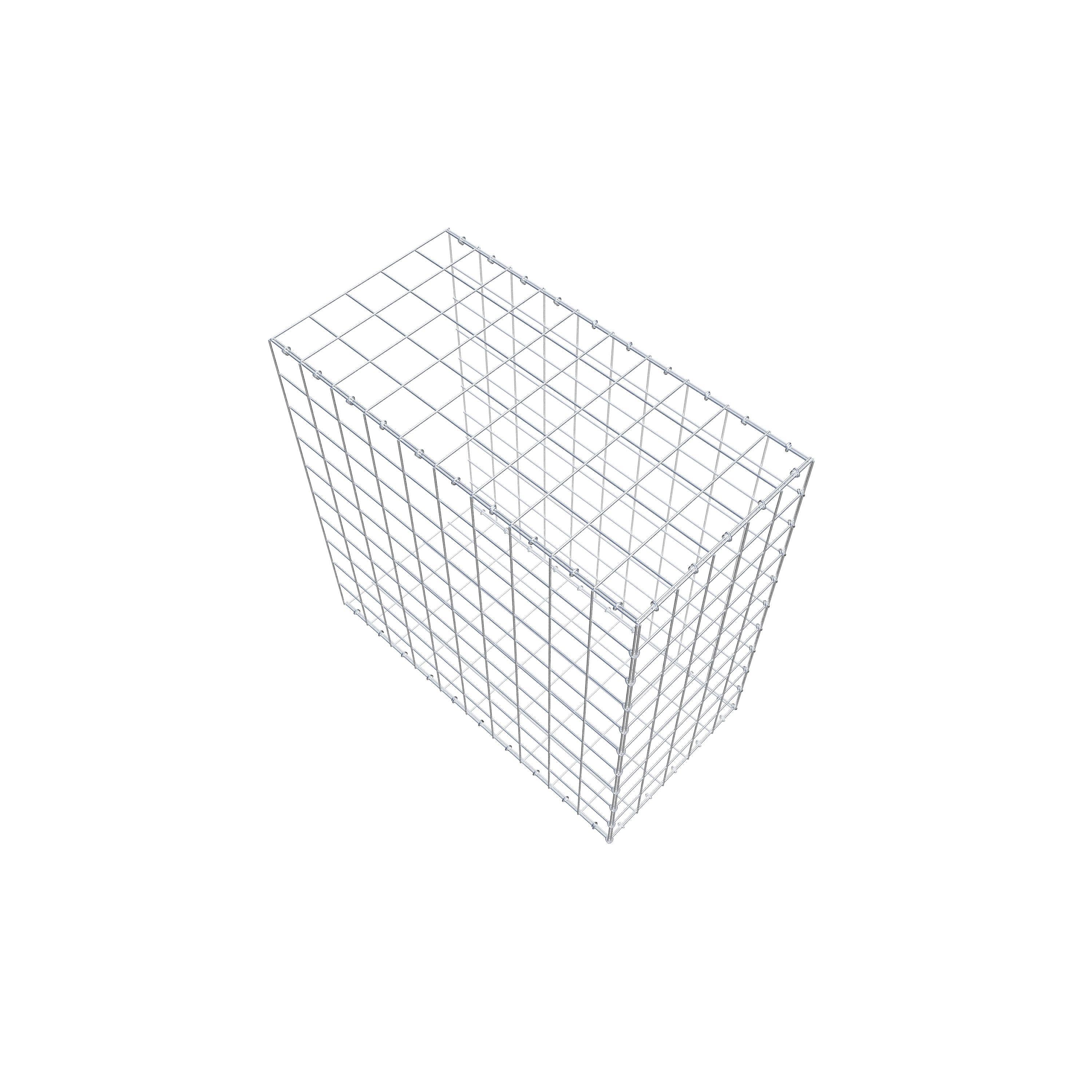 Gabion monté type 2 100 cm x 100 cm x 50 cm (L x H x P), maillage 10 cm x 10 cm, anneau en C