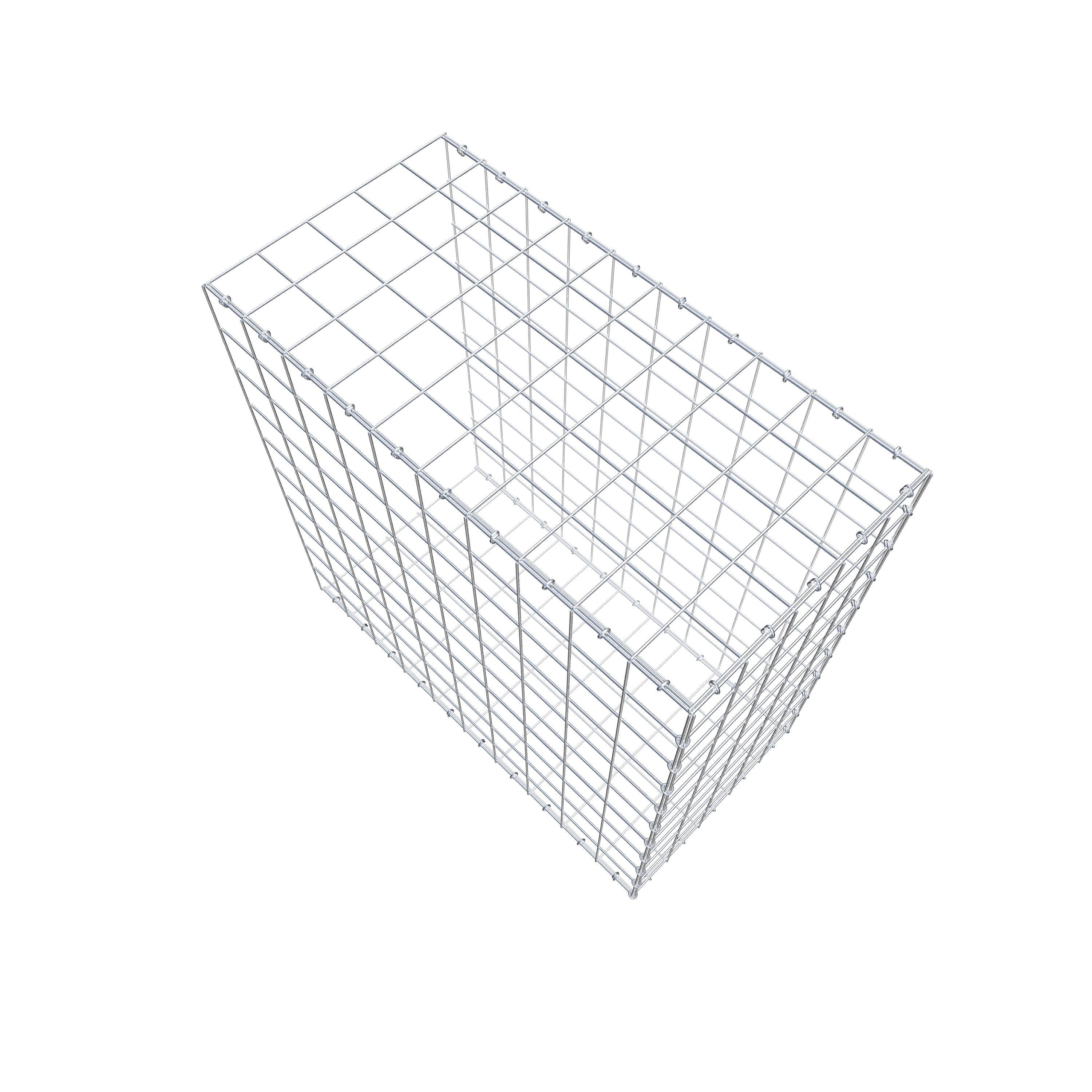 Gabion monté type 2 100 cm x 100 cm x 50 cm (L x H x P), maillage 10 cm x 10 cm, anneau en C