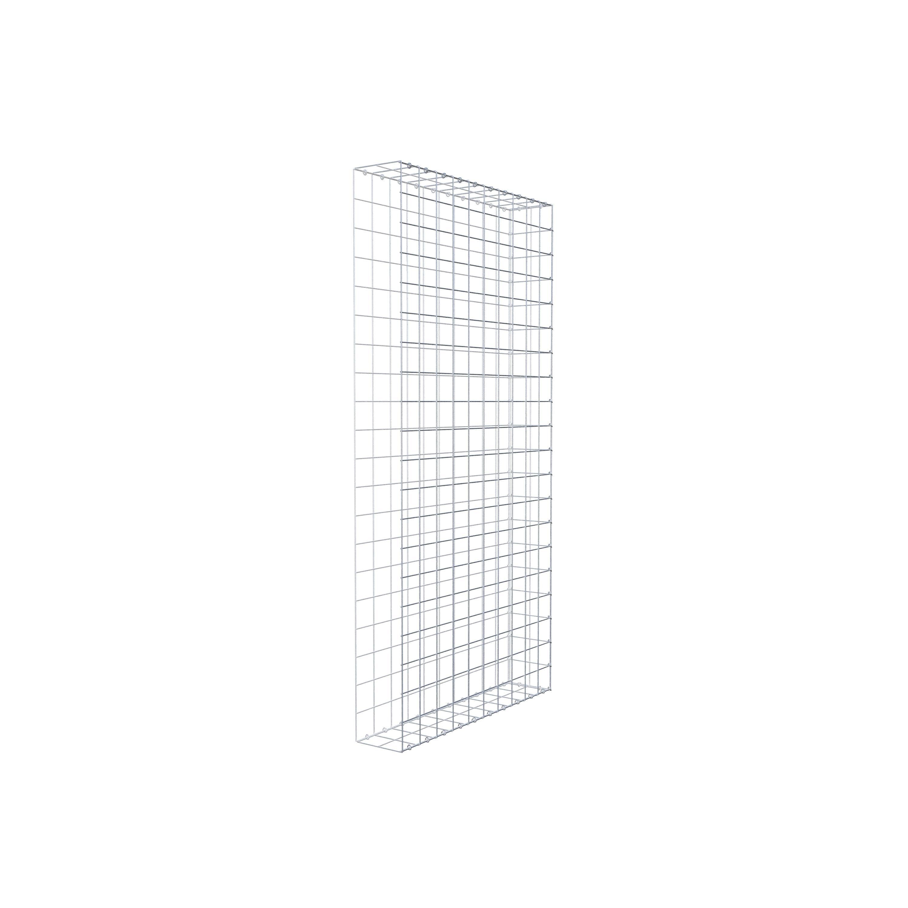 Gabion monté type 2 200 cm x 100 cm x 20 cm (L x H x P), maillage 10 cm x 10 cm, anneau en C