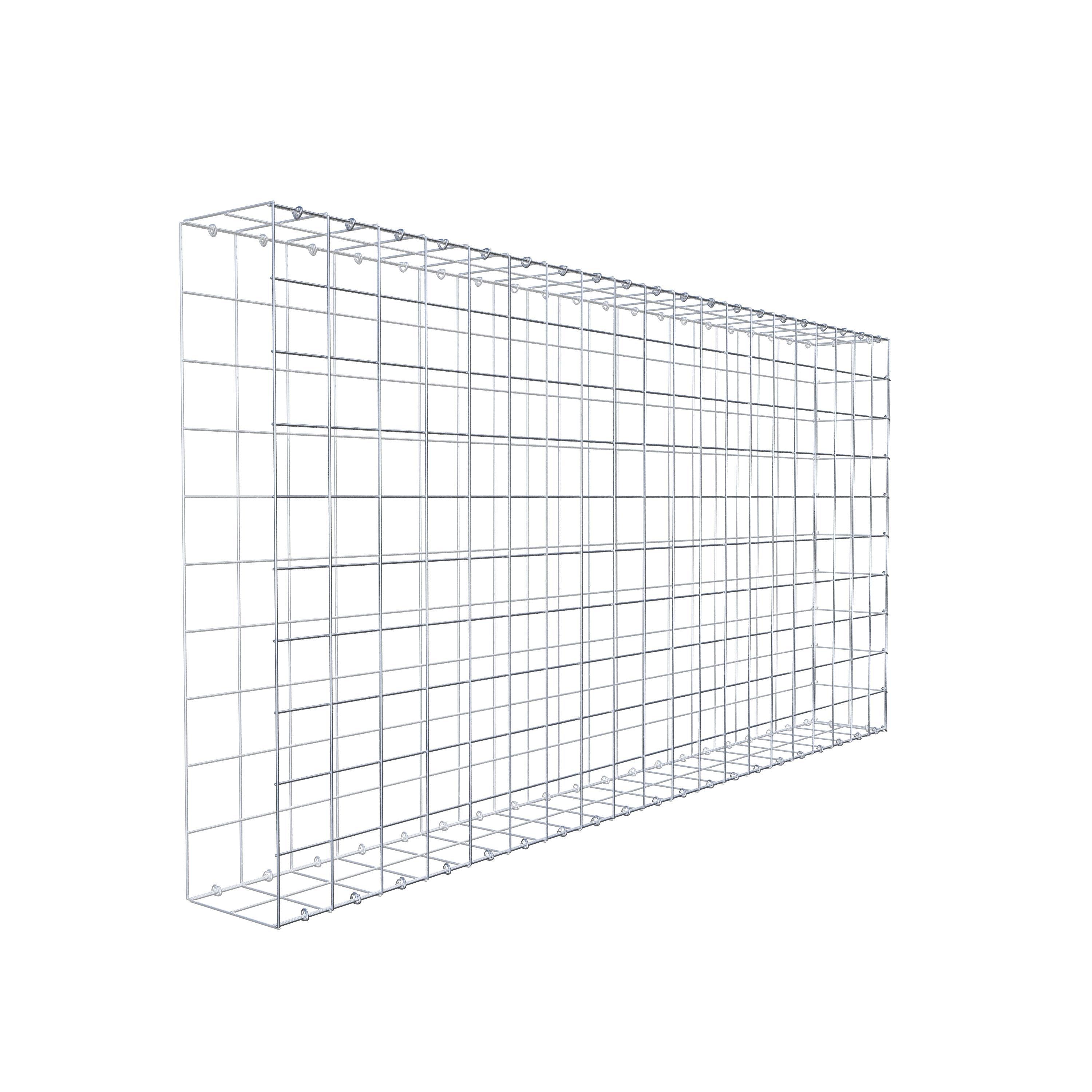 Gabion monté type 2 200 cm x 100 cm x 20 cm (L x H x P), maillage 10 cm x 10 cm, anneau en C