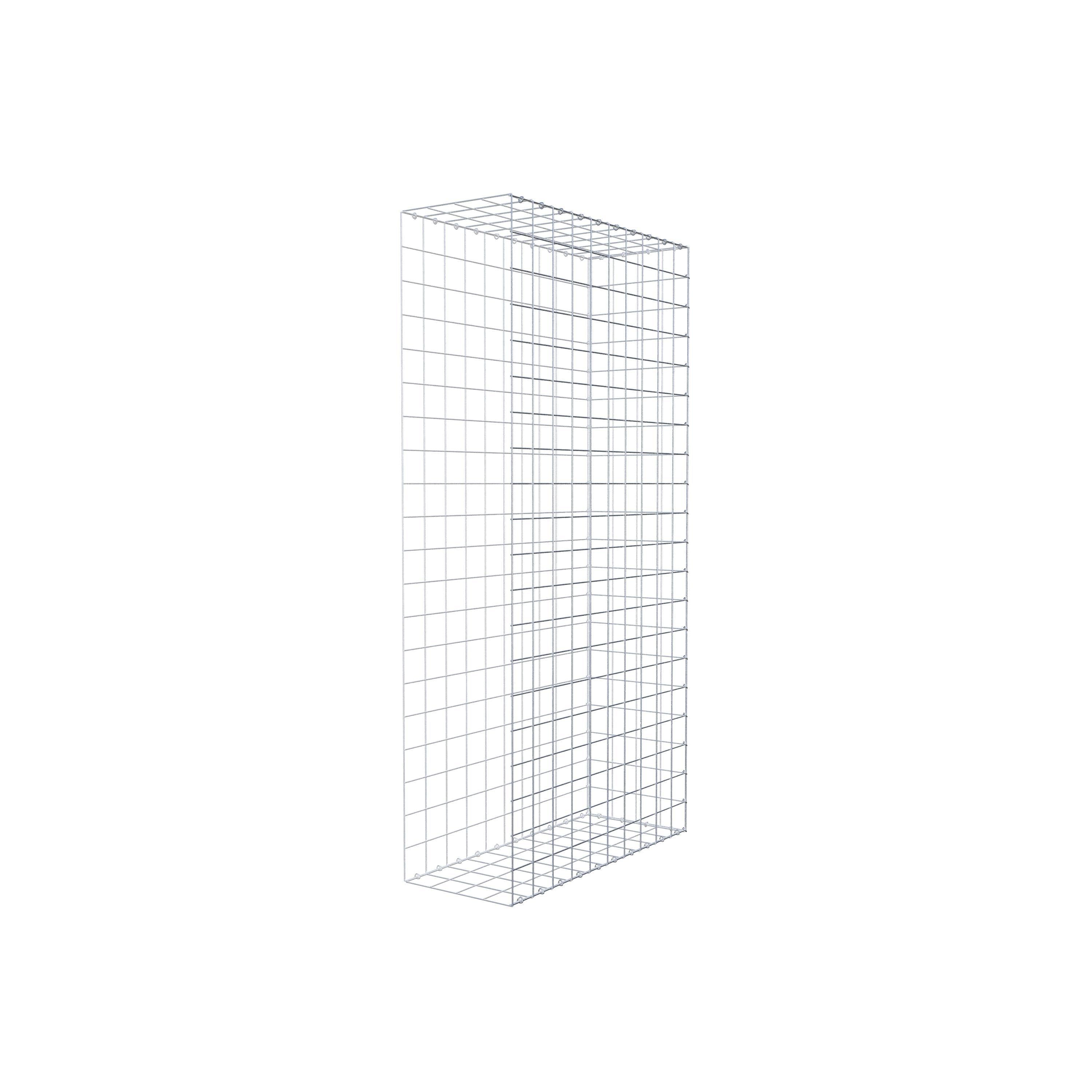 Gabion monté type 2 200 cm x 100 cm x 40 cm (L x H x P), maillage 10 cm x 10 cm, anneau en C