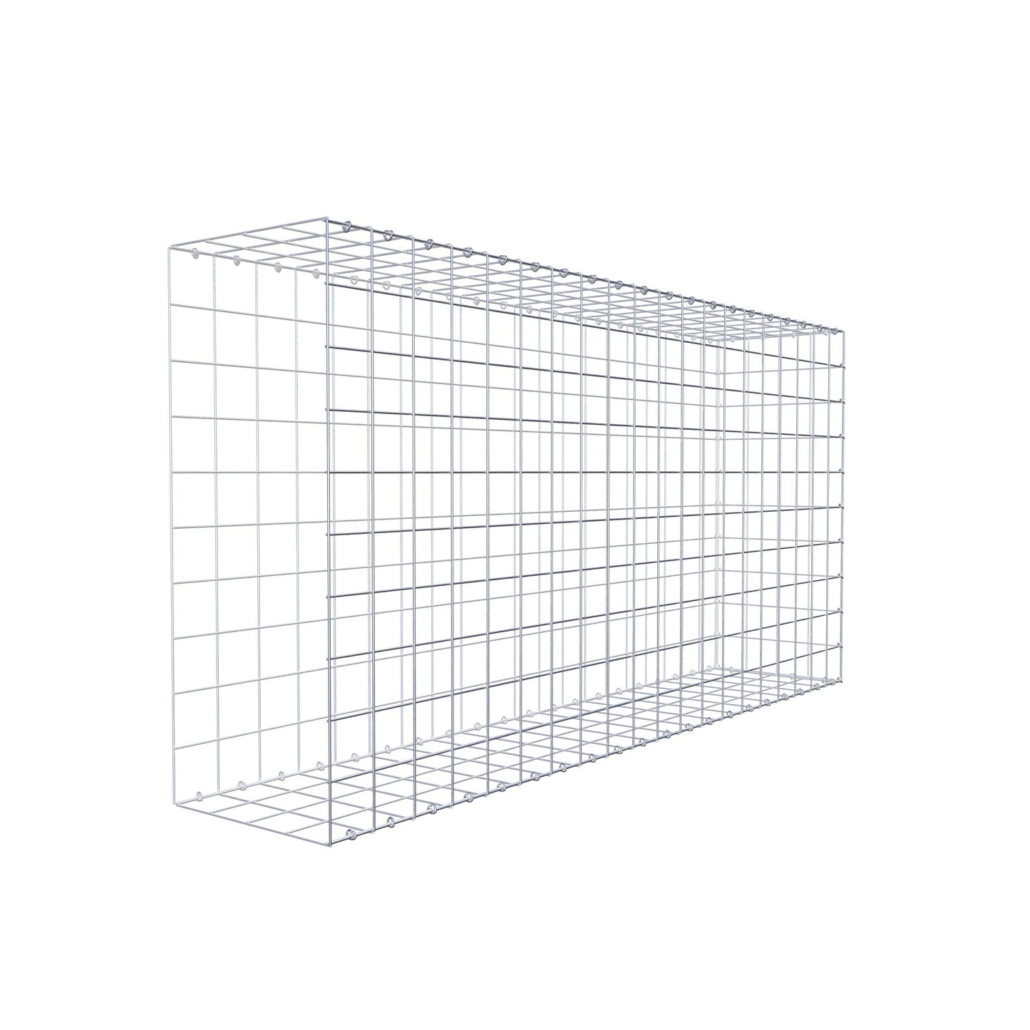 Mounted gabion type 2 200 cm x 100 cm x 40 cm (L x H x D), mesh size 10 cm x 10 cm, C-ring