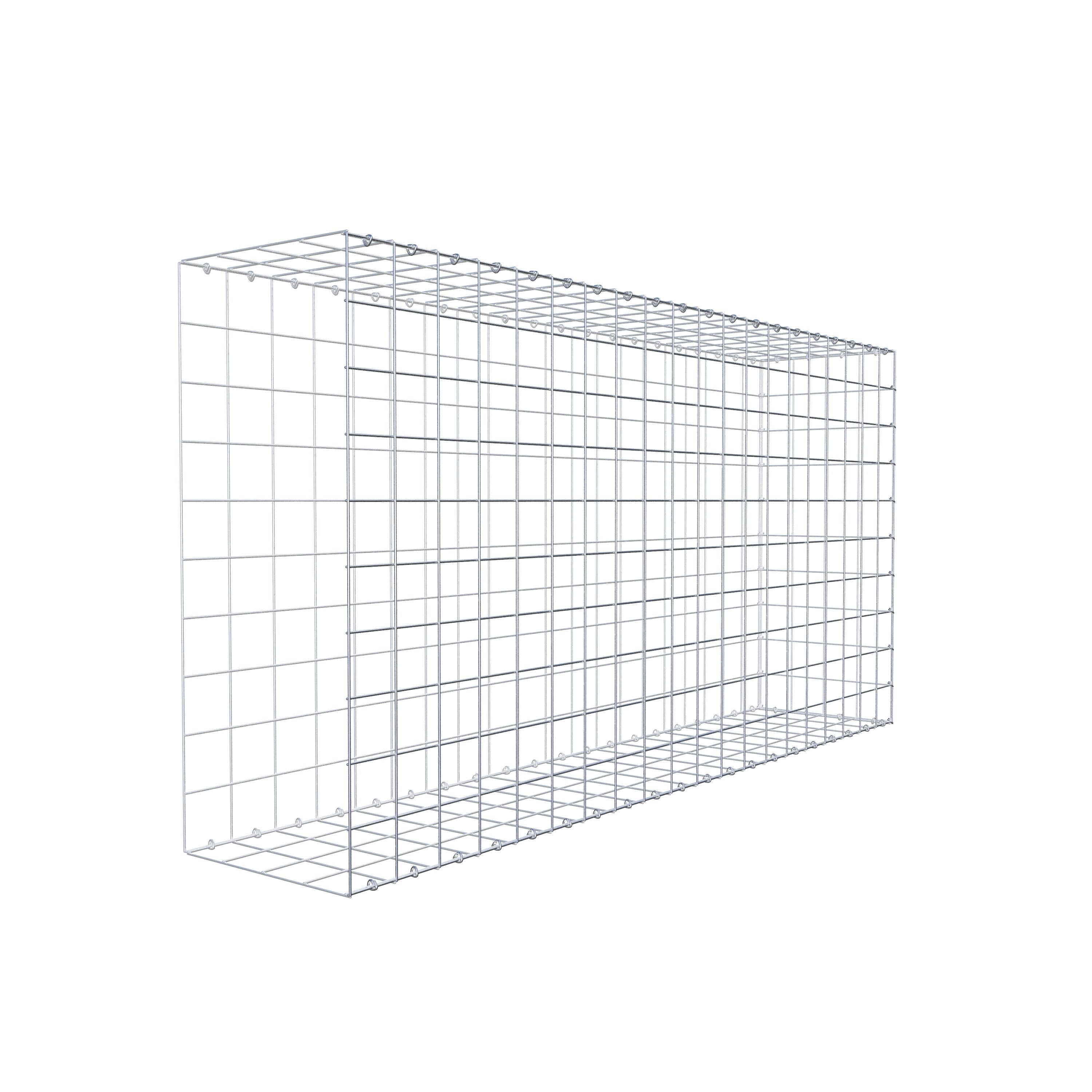 Gabion monté type 2 200 cm x 100 cm x 40 cm (L x H x P), maillage 10 cm x 10 cm, anneau en C