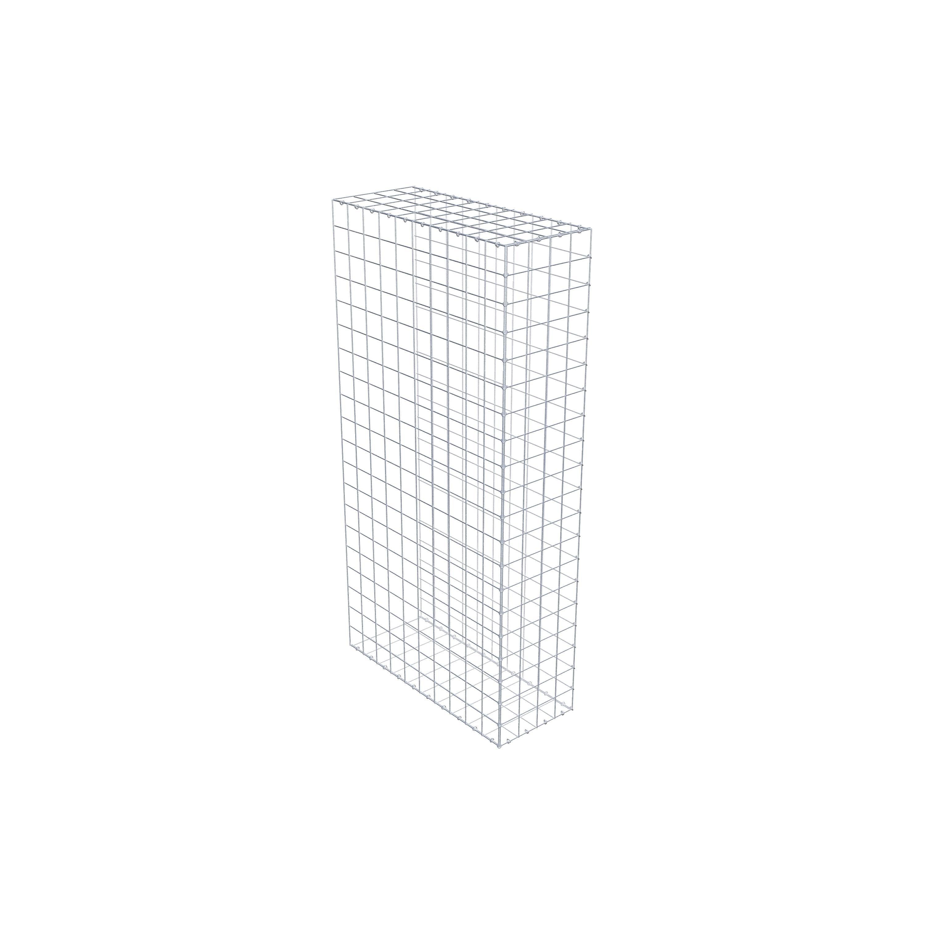 Gabion monté type 2 200 cm x 100 cm x 40 cm (L x H x P), maillage 10 cm x 10 cm, anneau en C