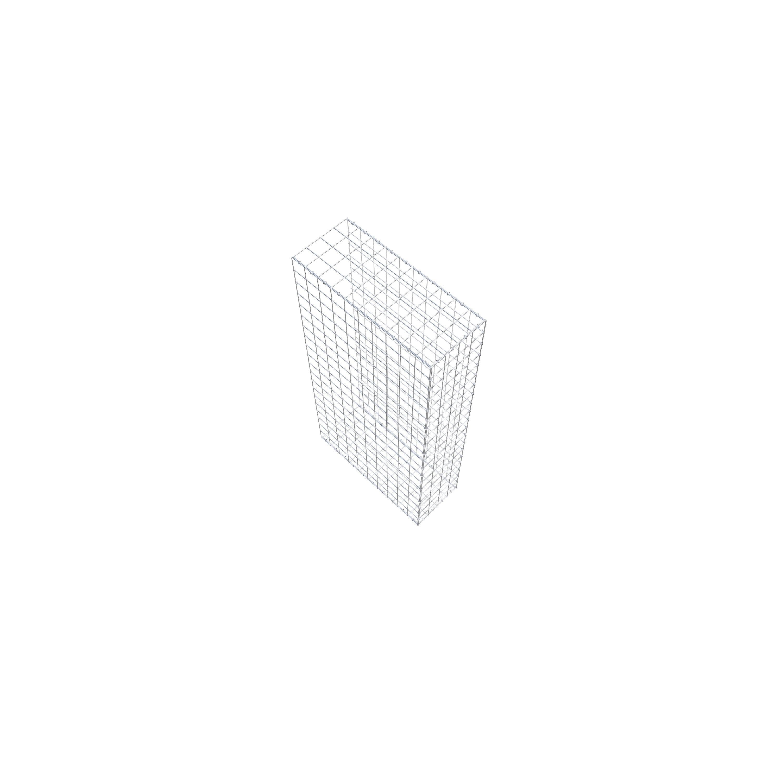 Gabion monté type 2 200 cm x 100 cm x 40 cm (L x H x P), maillage 10 cm x 10 cm, anneau en C