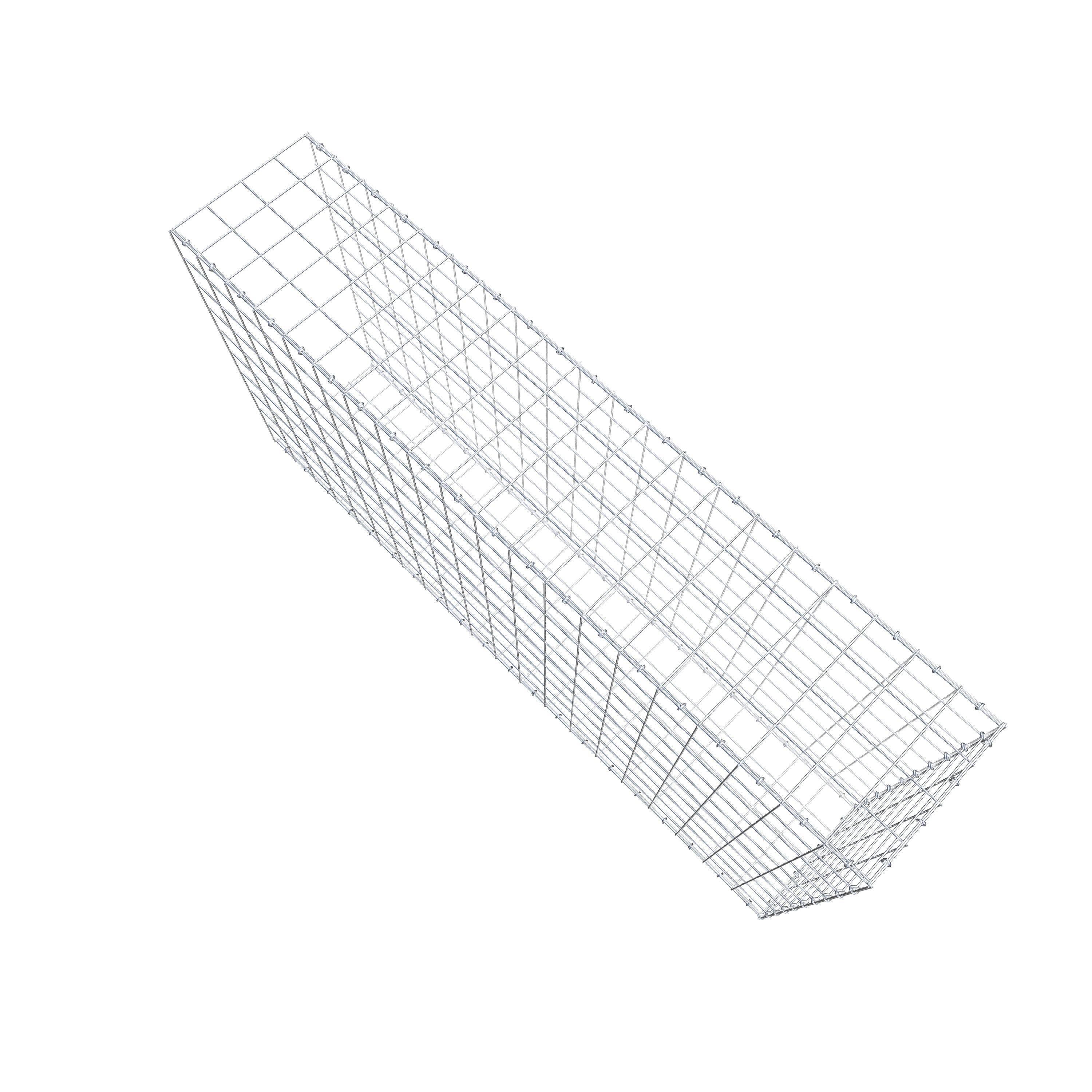 Gabion monté type 2 200 cm x 100 cm x 40 cm (L x H x P), maillage 10 cm x 10 cm, anneau en C