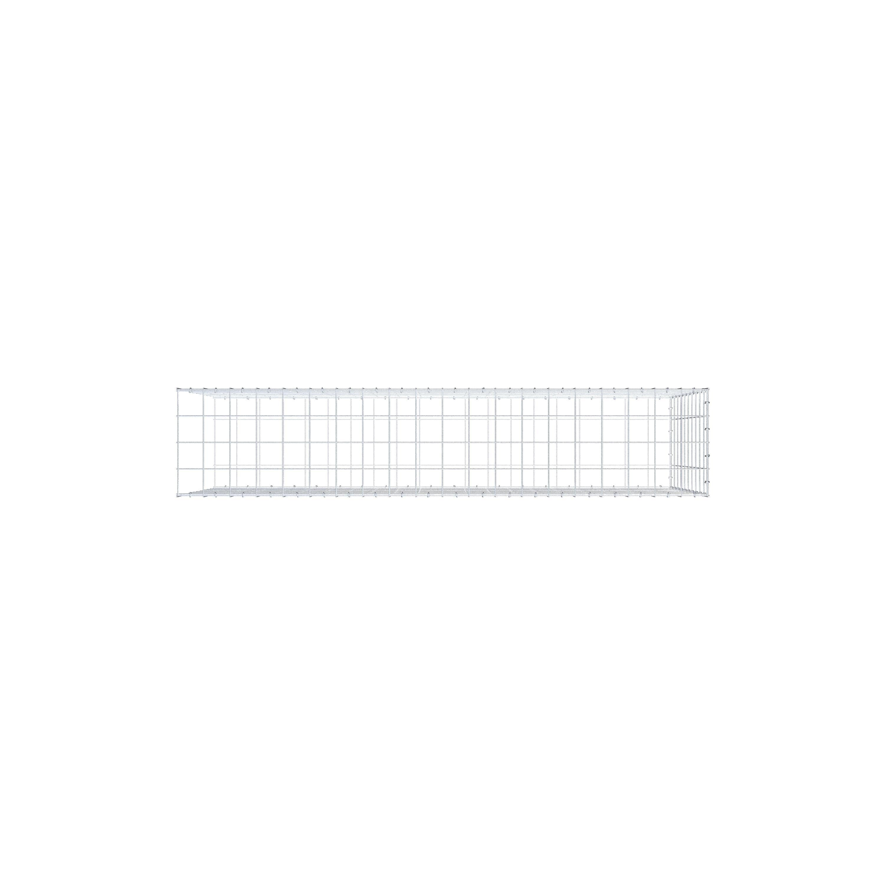 Gabion monté type 2 200 cm x 100 cm x 40 cm (L x H x P), maillage 10 cm x 10 cm, anneau en C