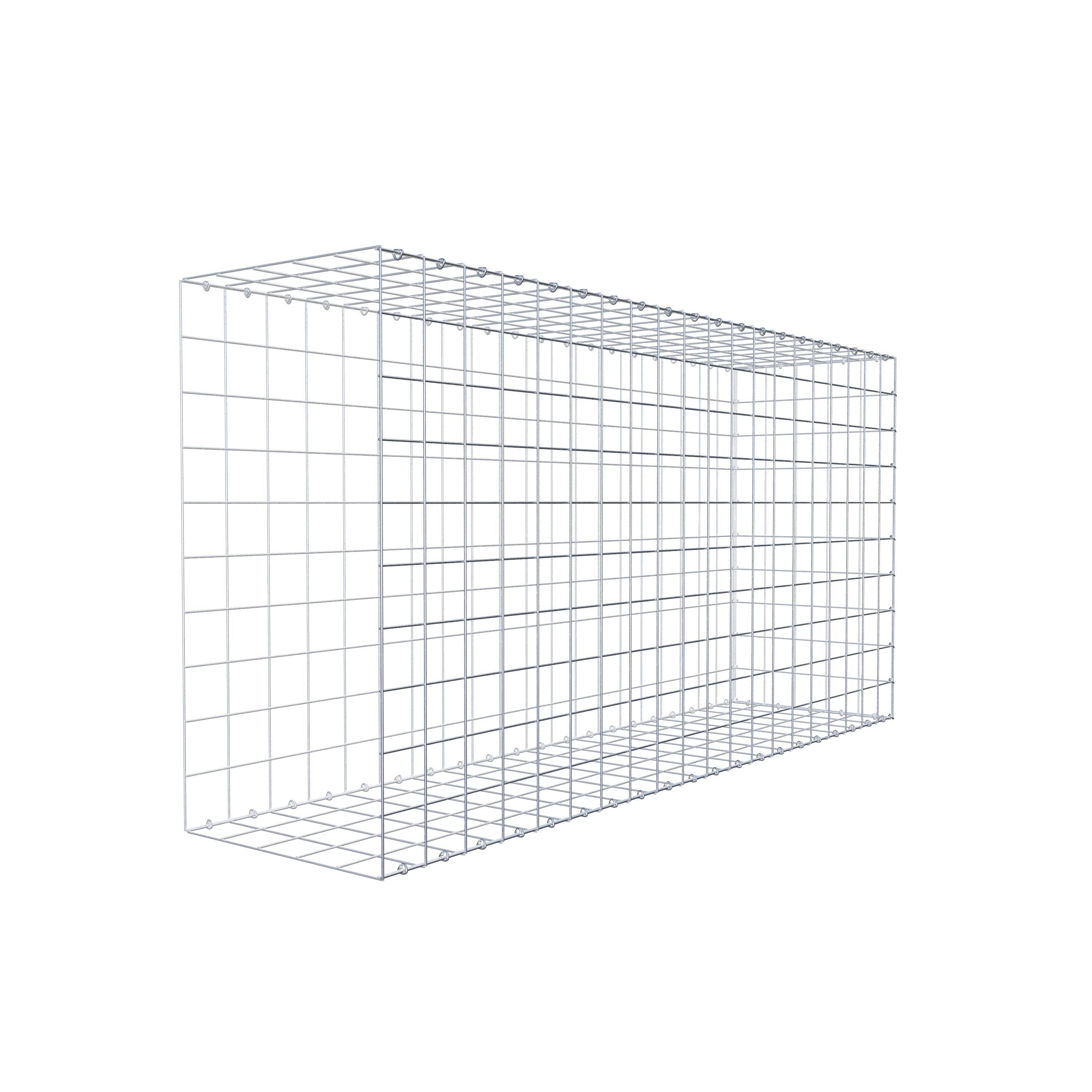 Gabion monté type 2 200 cm x 100 cm x 50 cm (L x H x P), maillage 10 cm x 10 cm, anneau en C