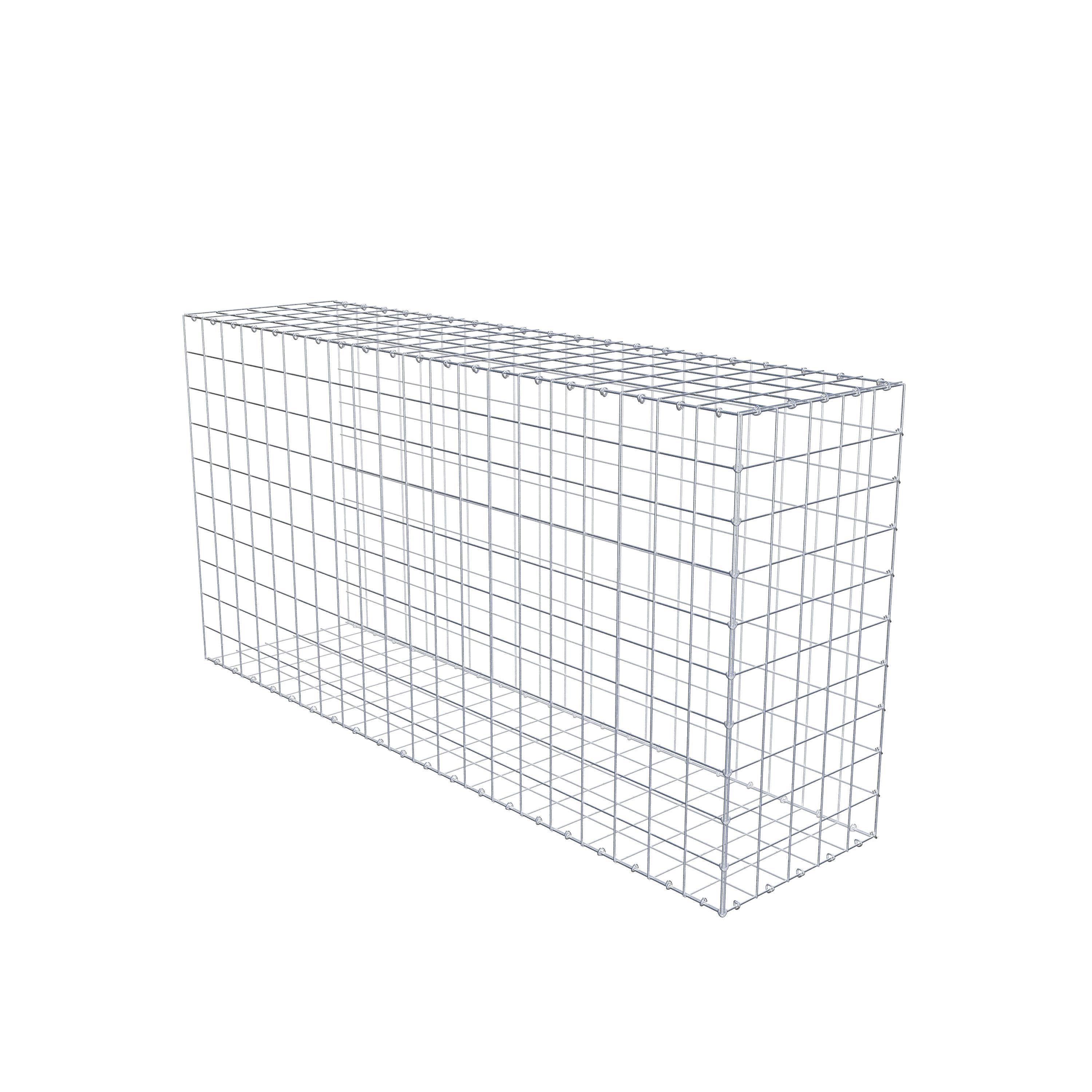 Gabion monté type 2 200 cm x 100 cm x 50 cm (L x H x P), maillage 10 cm x 10 cm, anneau en C