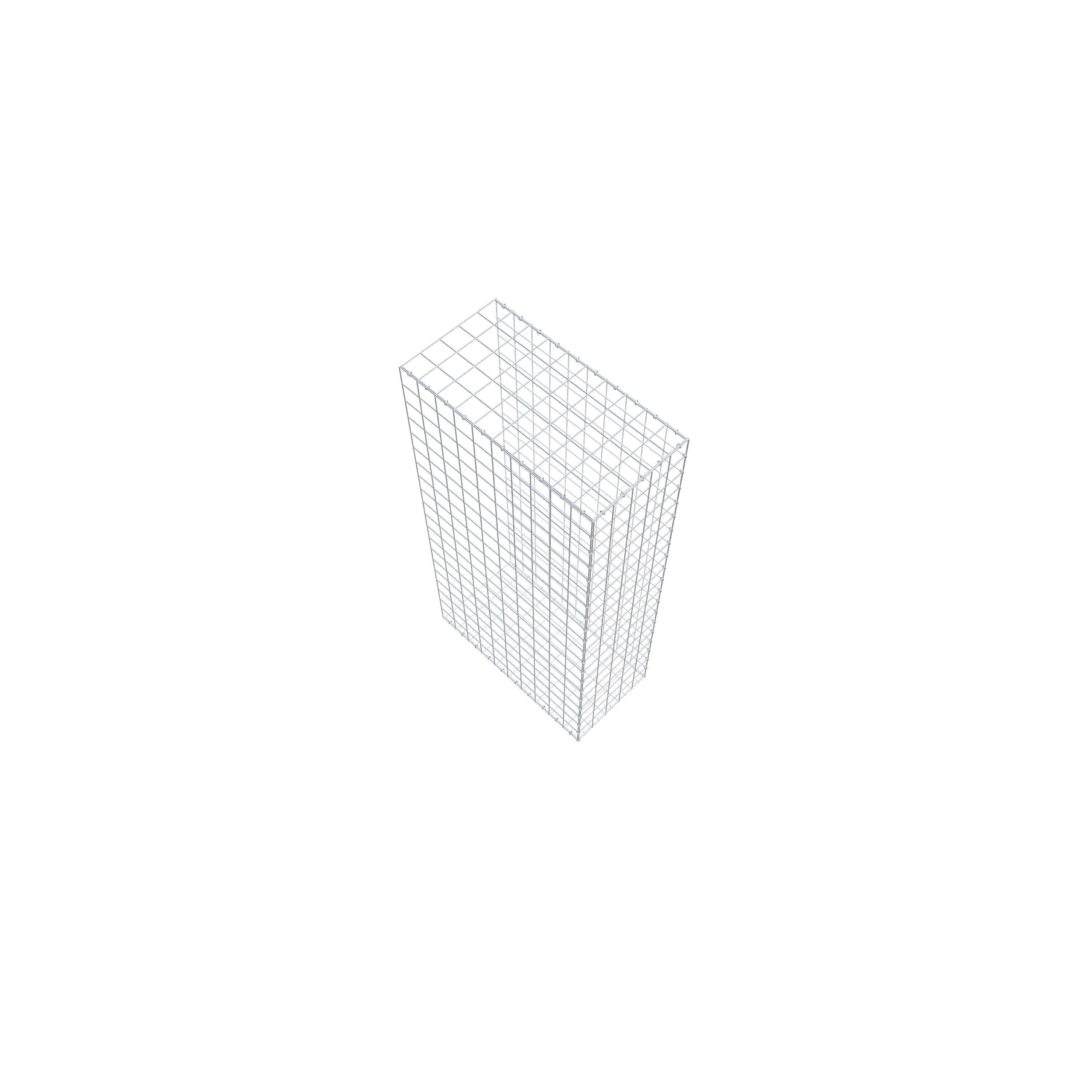 Gabion monté type 2 200 cm x 100 cm x 50 cm (L x H x P), maillage 10 cm x 10 cm, anneau en C