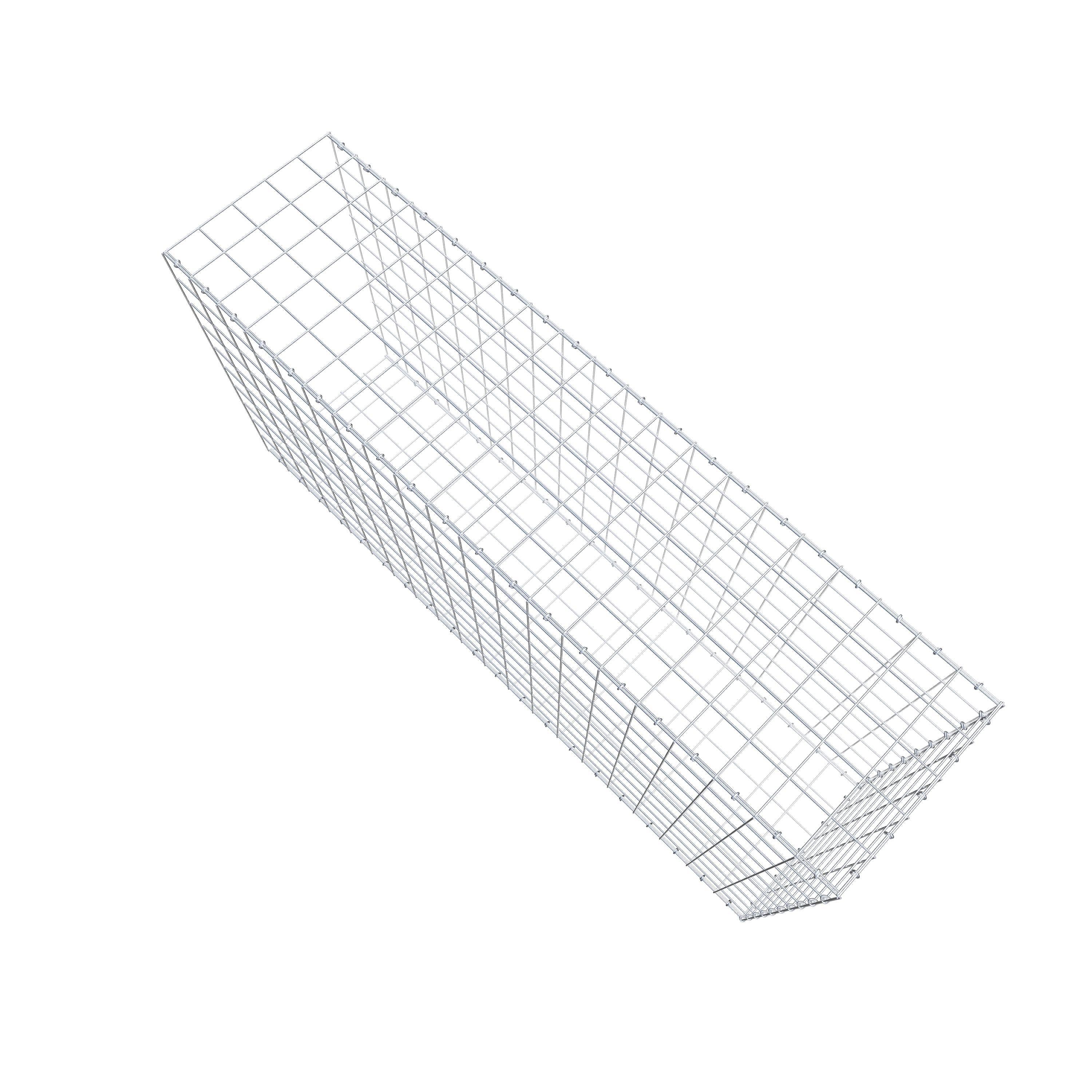 Gabion monté type 2 200 cm x 100 cm x 50 cm (L x H x P), maillage 10 cm x 10 cm, anneau en C