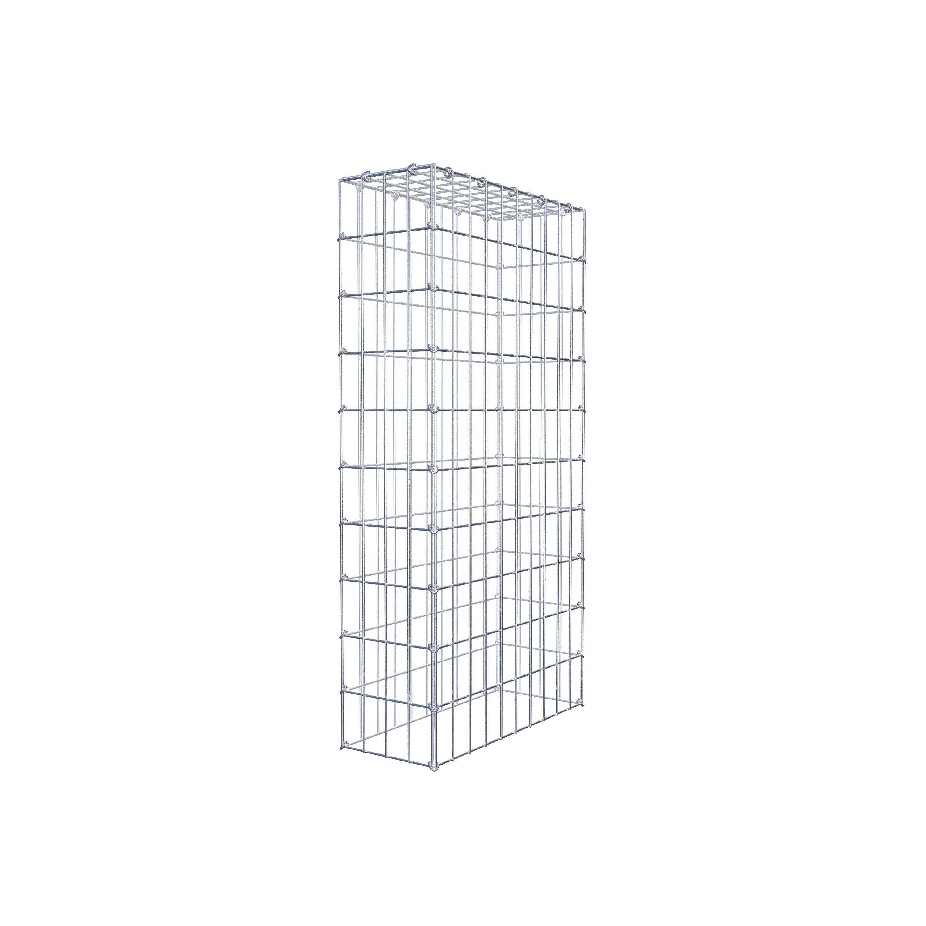 Gabion monté type 3 100 cm x 50 cm x 20 cm (L x H x P), maillage 5 cm x 10 cm, anneau en C