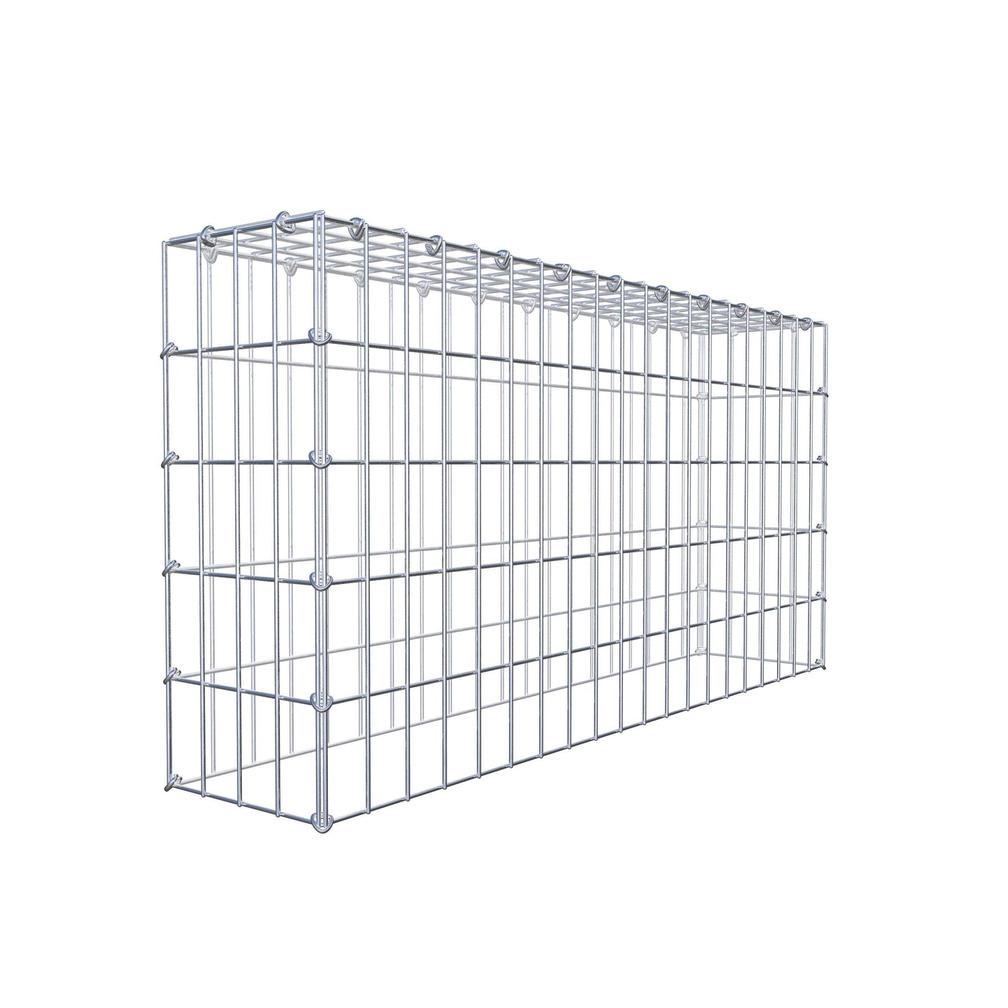 Gavión complementario de tipo 3 100 cm x 50 cm x 20 cm (largo x alto x fondo), malla 5 cm x 10 cm, anillo en C