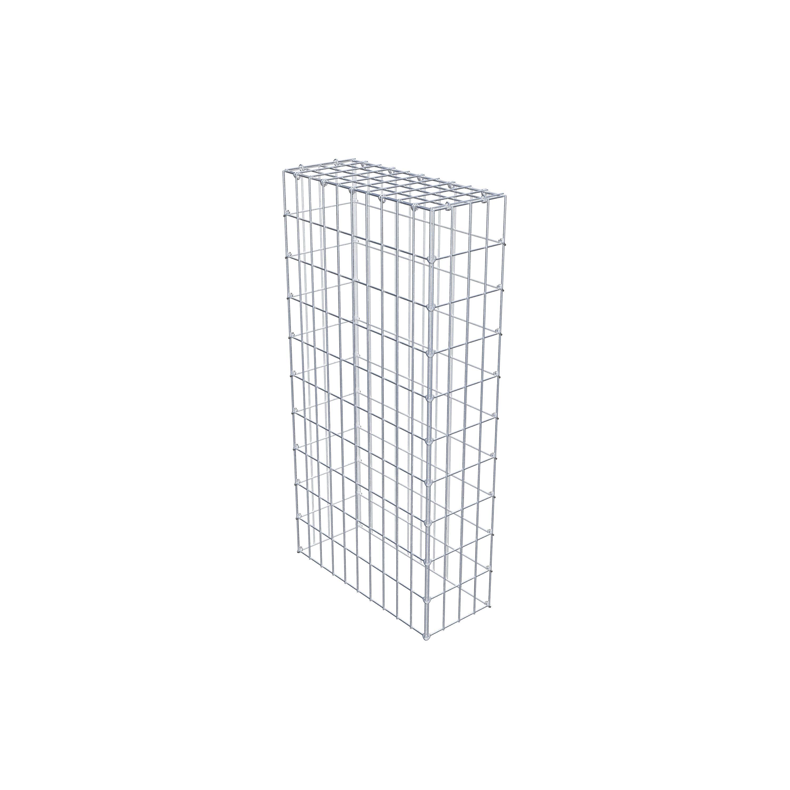 Gabion monté type 3 100 cm x 50 cm x 20 cm (L x H x P), maillage 5 cm x 10 cm, anneau en C