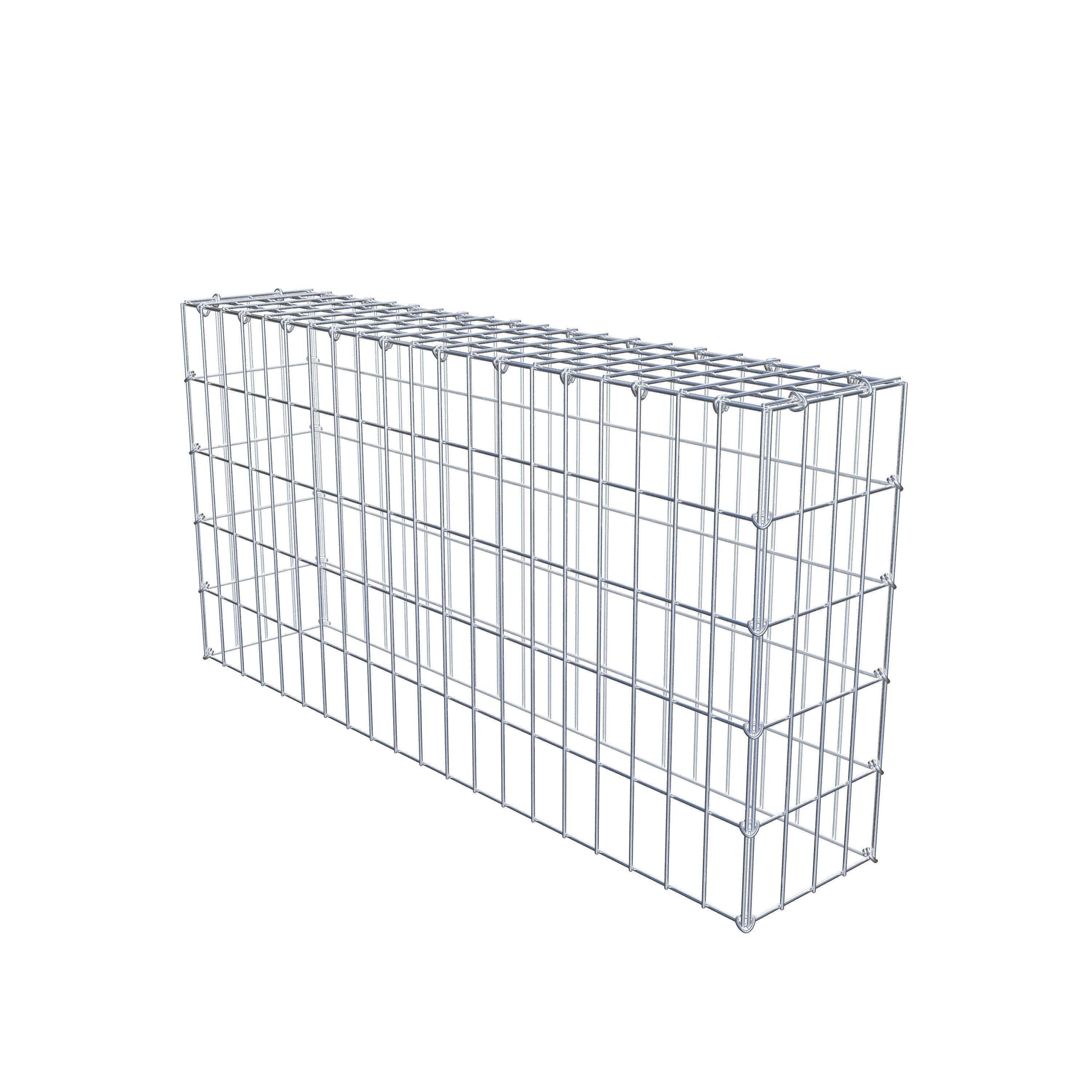 Gabion monté type 3 100 cm x 50 cm x 20 cm (L x H x P), maillage 5 cm x 10 cm, anneau en C