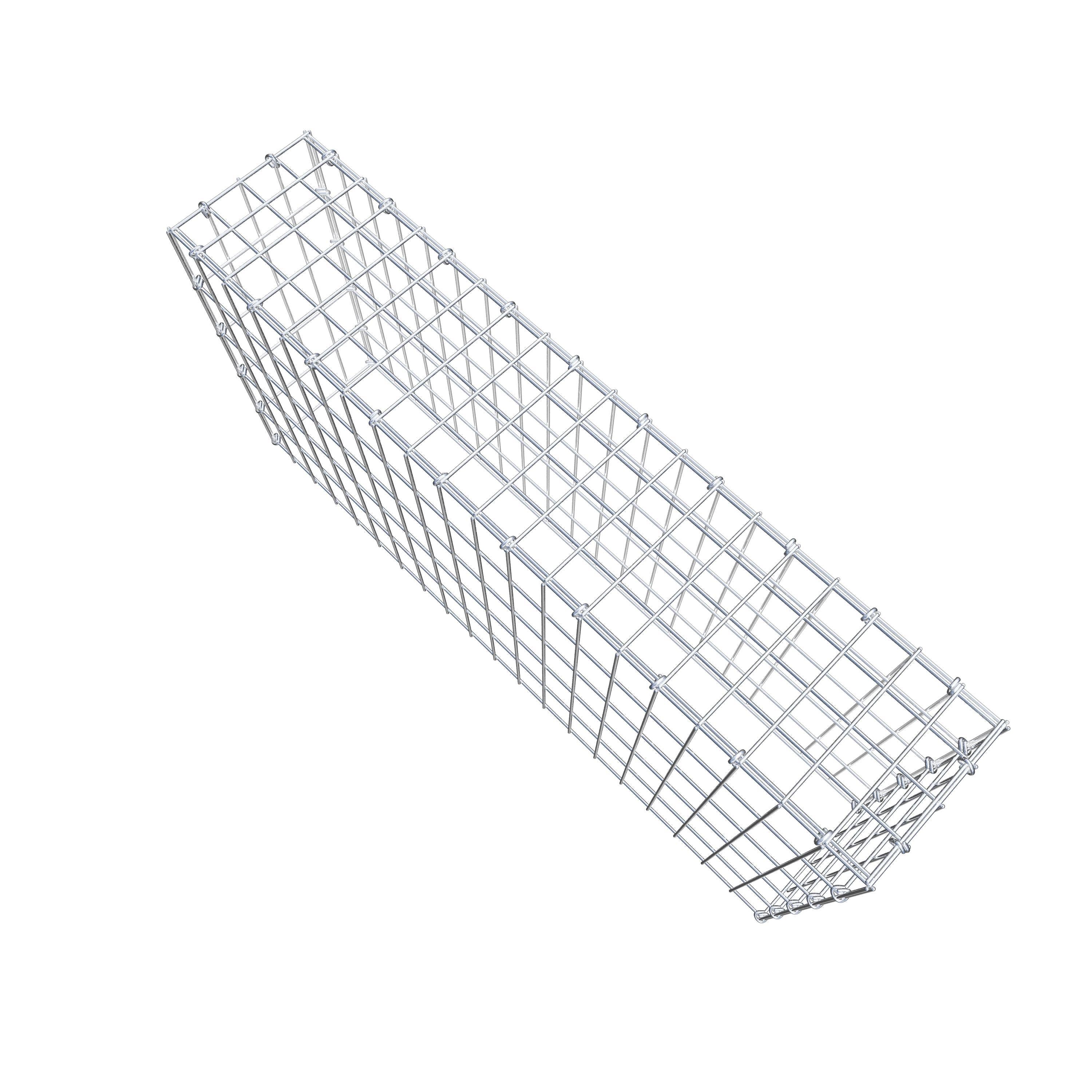 Gabion monté type 3 100 cm x 50 cm x 20 cm (L x H x P), maillage 5 cm x 10 cm, anneau en C