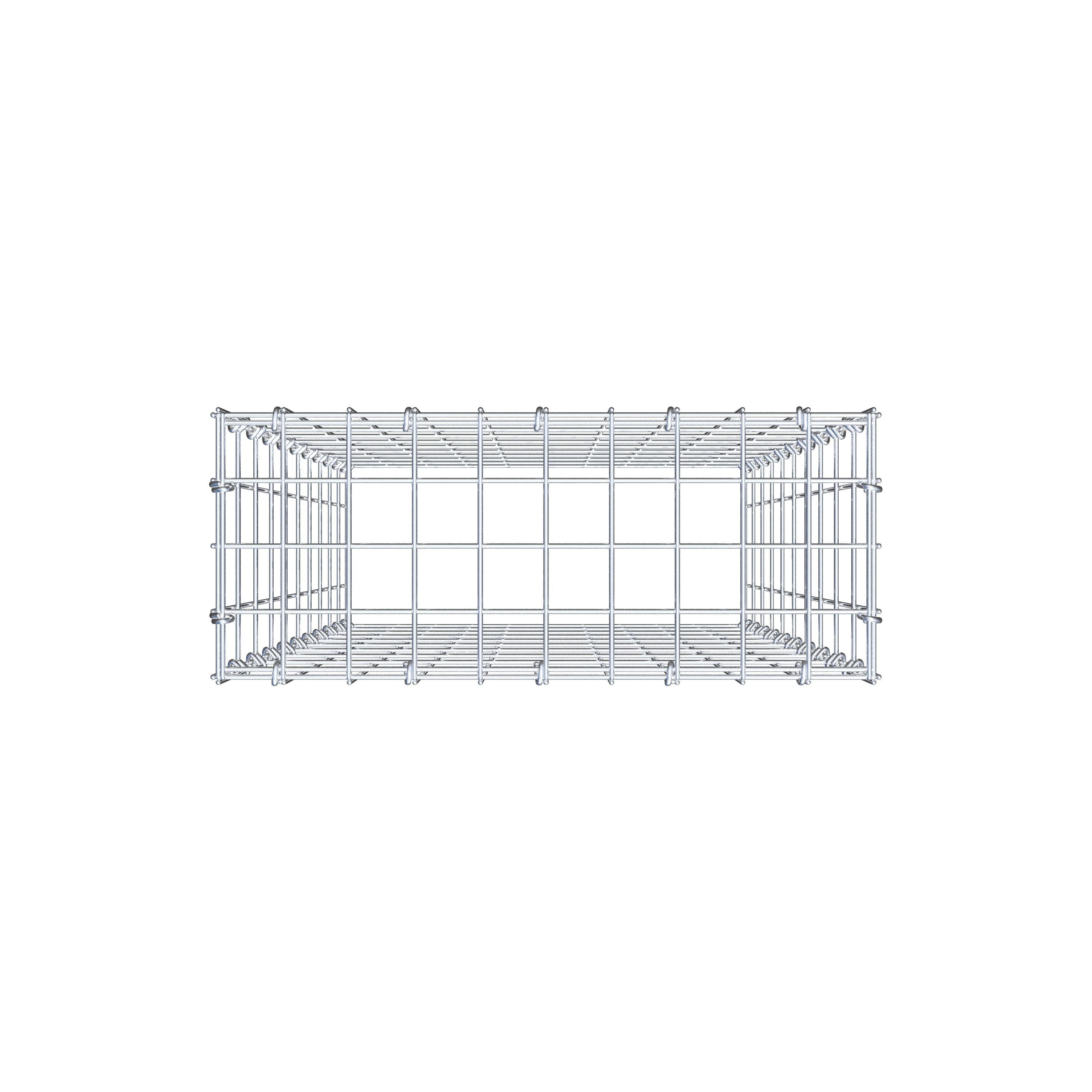 Type 3 oplegkorf 100 cm x 50 cm x 20 cm (L x H x D), maaswijdte 5 cm x 10 cm, C-ring