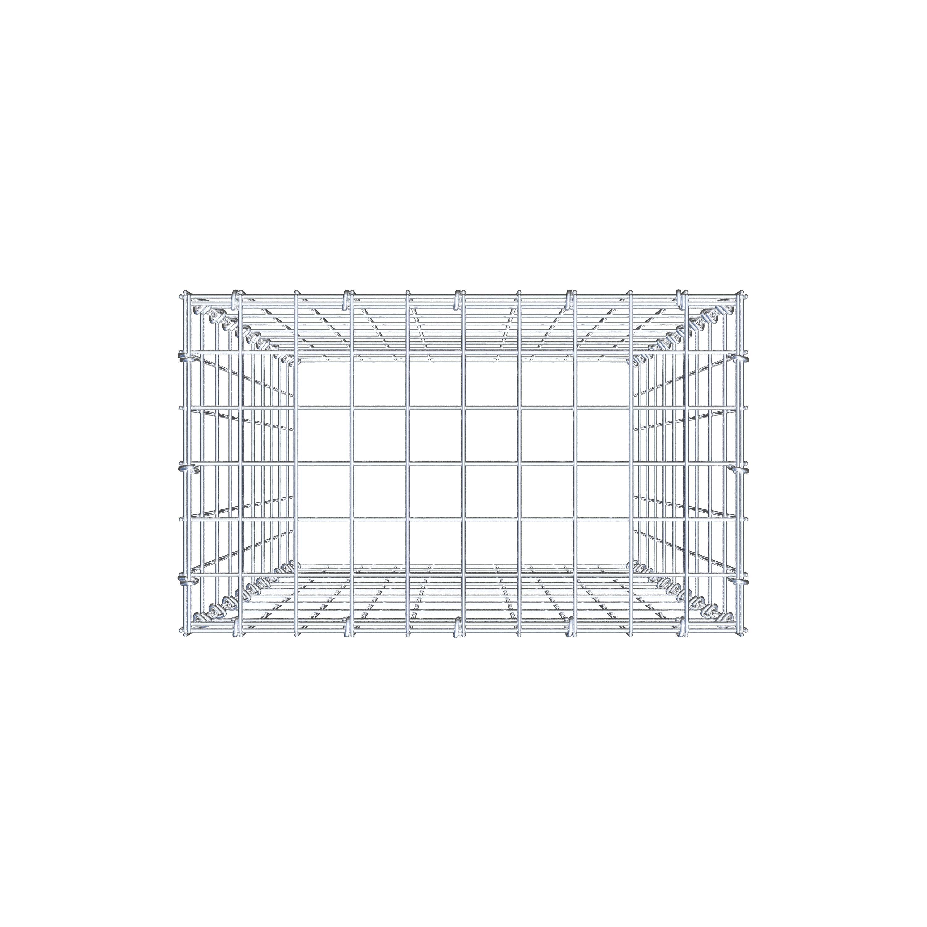 Gabion monté type 3 100 cm x 50 cm x 30 cm (L x H x P), maillage 5 cm x 10 cm, anneau en C